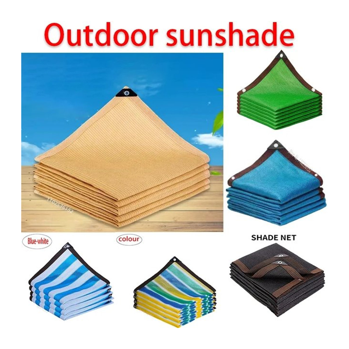 Sonnenschutznetz für Sonnenschirme im Garten und im Freien - Bild 1