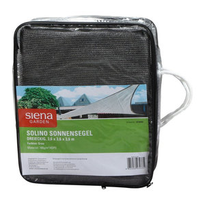 Sonnensegel Siena Garden Solino Dreieckig Grau B/B/B: 360 x 360 x 360 cm