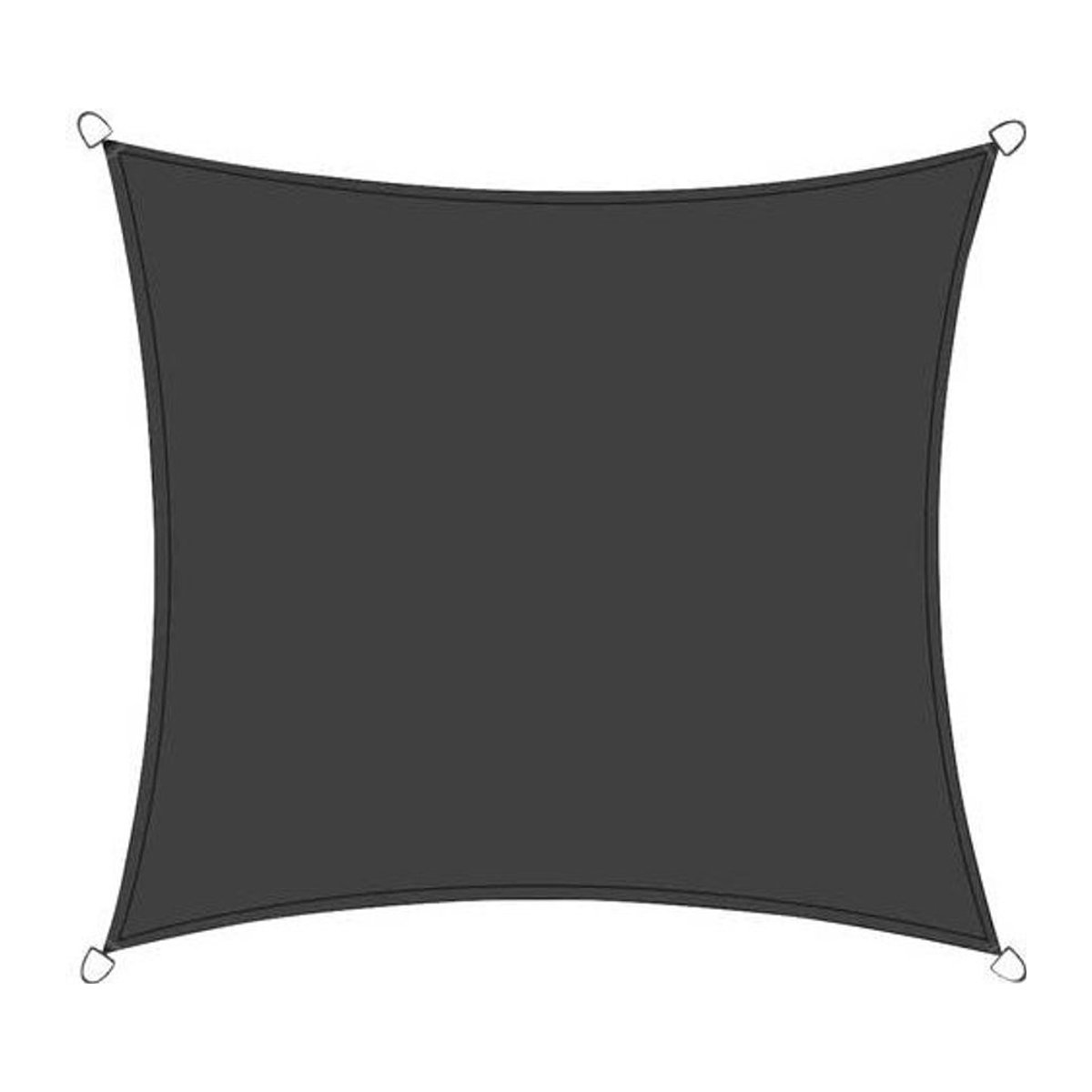 Sonnensegel Siena Garden Solino Quadratisch Grau B/B: 300 x 300 cm - Bild 2