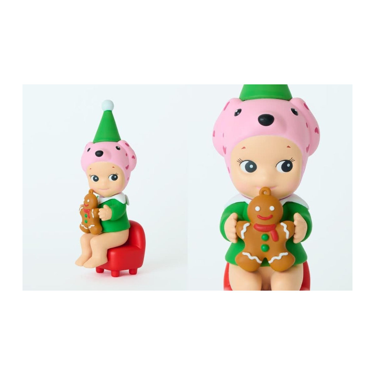 Sonny Angel Minifigur Little Helper Serie Weihnachtsmann gemischte Schachtel mit 6 Figuren aus Kunststoff in Rot, Grün und Mehrfarbig - Bild 2