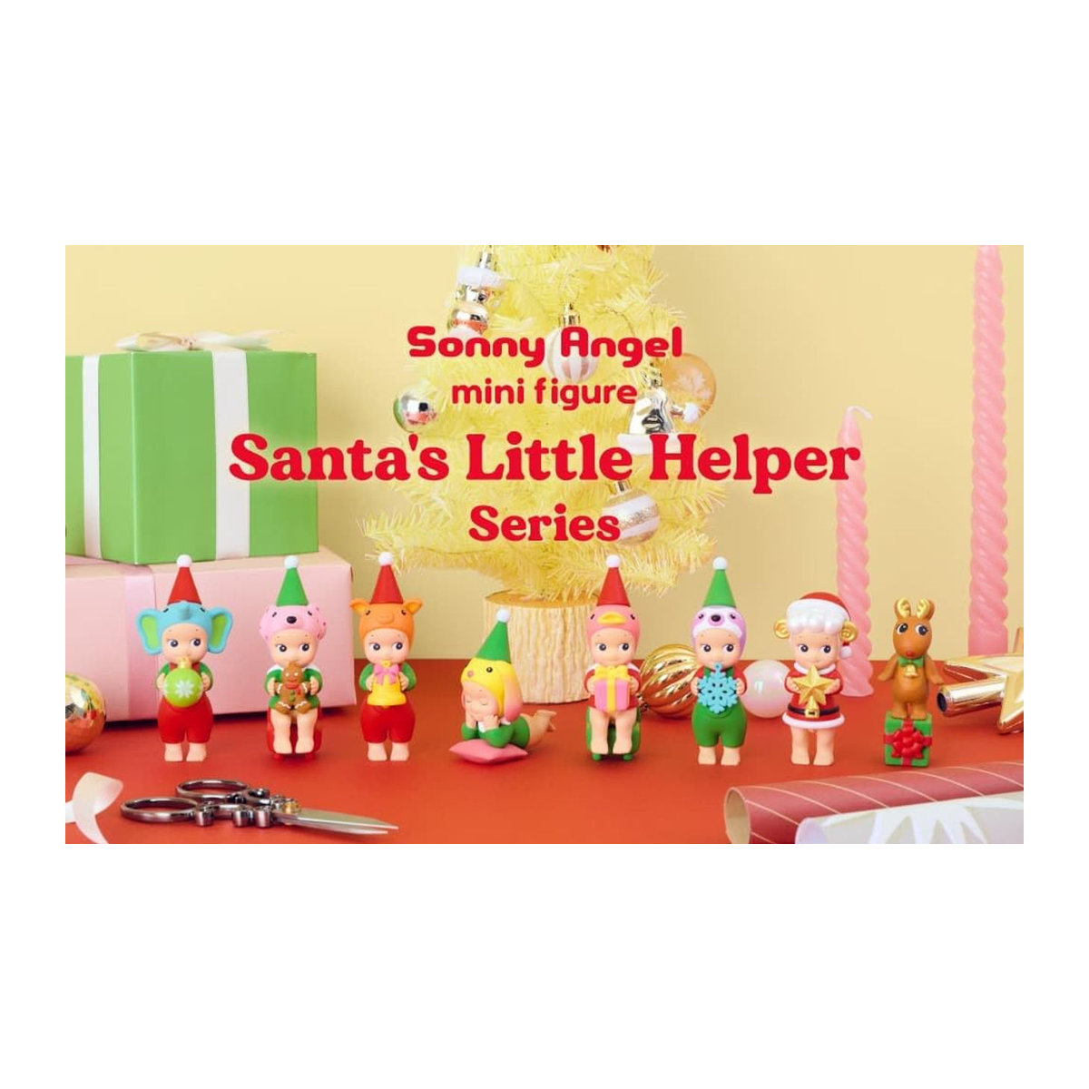 Sonny Angel Minifigur Little Helper Serie Weihnachtsmann gemischte Schachtel mit 6 Figuren aus Kunststoff in Rot, Grün und Mehrfarbig - Bild 3