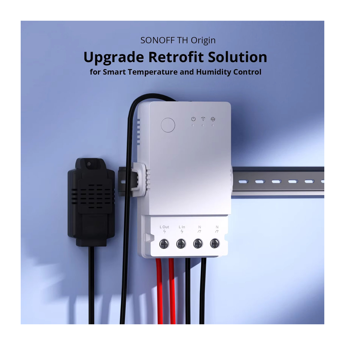 SONOFF TH Origi Smart Switch THR316/320 in Weiß mit Echtzeit-Temperatur- und Feuchtigkeitsüberwachung sowie LCD-Sensor, kompatibel mit Alexa und IFTTT - Bild 2