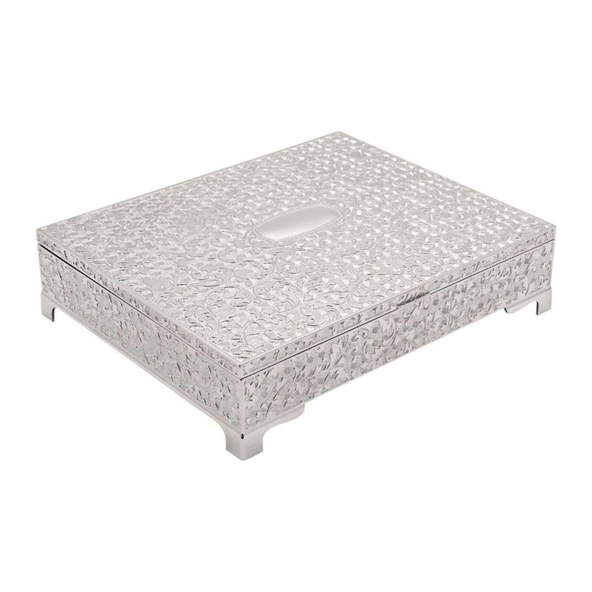 Sophia Classic Schmuckkästchen von Pertemba FR in Silber, Metall, rechteckig, B: 18,5 cm, H: 18,5 cm, T: 5,5 cm - Bild 1