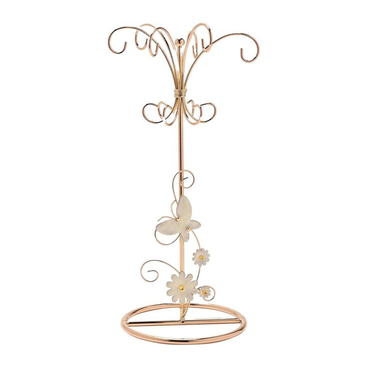 Sophia Meadow Schmuckständer aus Metall in Gold im floralen Bohemian-Design - Bild 1
