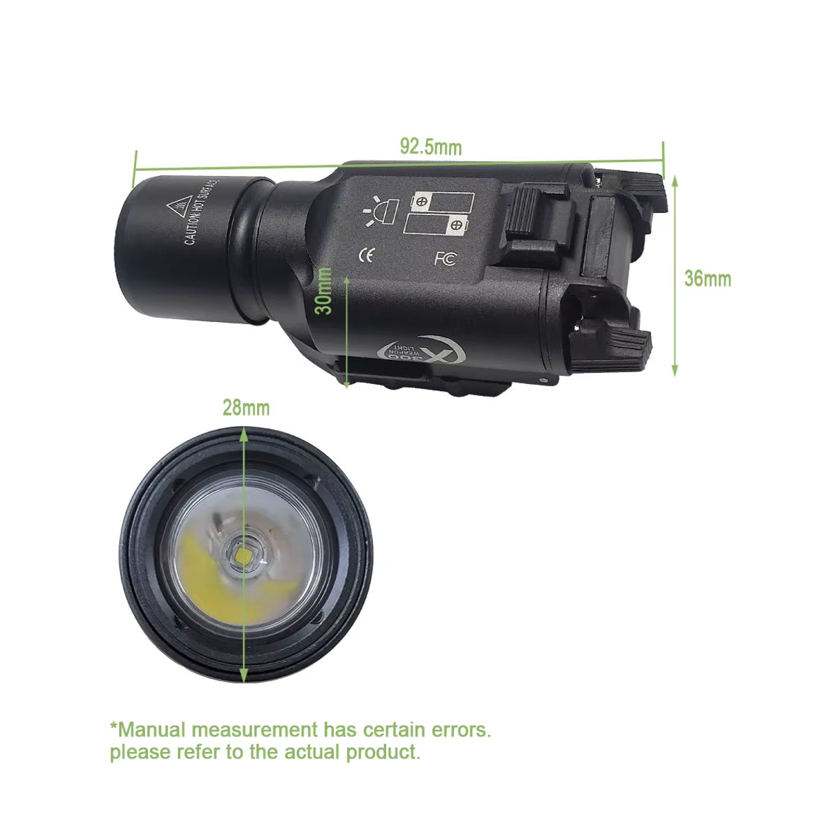 SOTAC GEAR Taktische X300 Taschenlampe mit weißer LED für 20 mm Schienen für Jagd und Outdoor - Bild 2