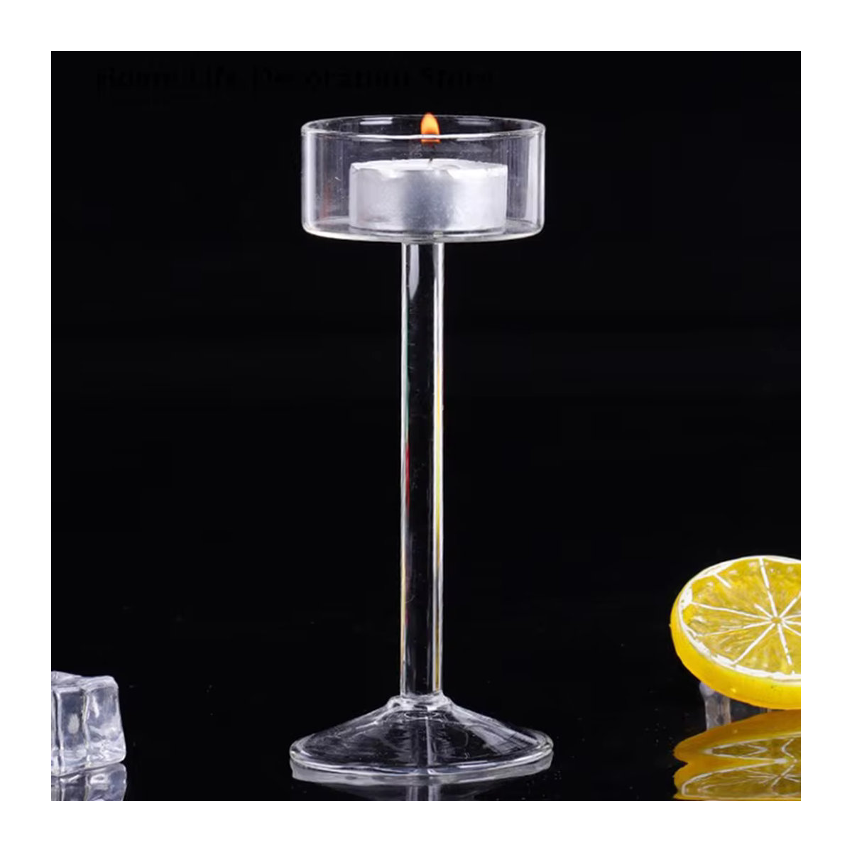 South Moon Kristallglas Teelichthalter Set aus transparentem Glas für Hochzeit und Tischdekoration - Bild 4