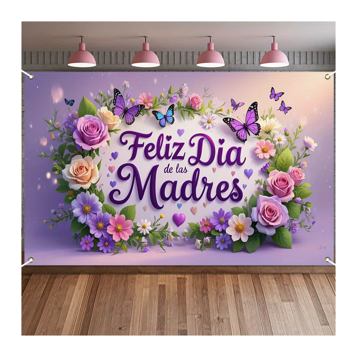 Spanische Fotografie Muttertagsdekoration mit Rosen und Typografie in Rosa für Geburtstag und Familienfeiern - Bild 5
