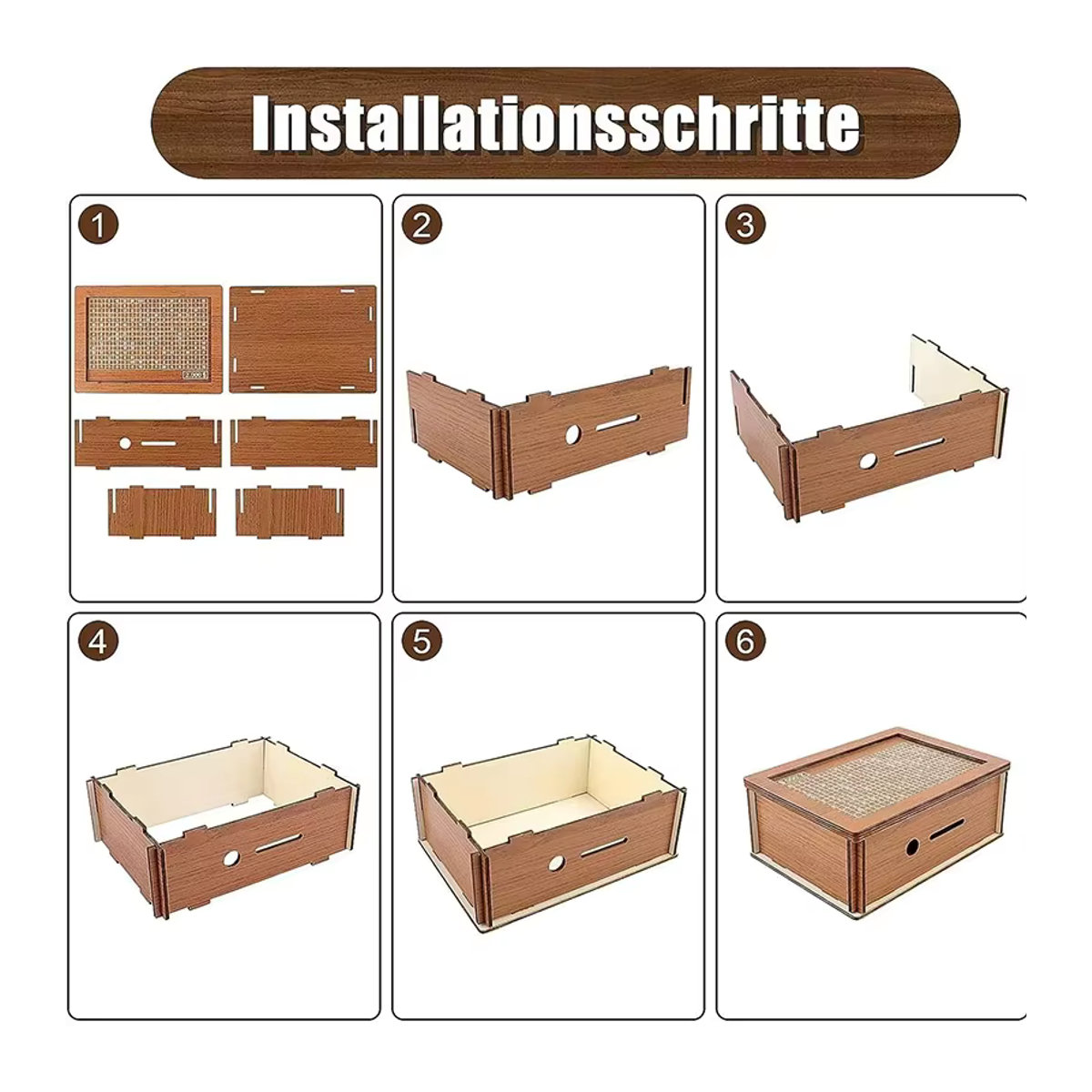 Spardose aus Holz in Braun mit 10.000 Euro Design als Geldtresor für Kinder und Erwachsene CXG01 - Bild 2
