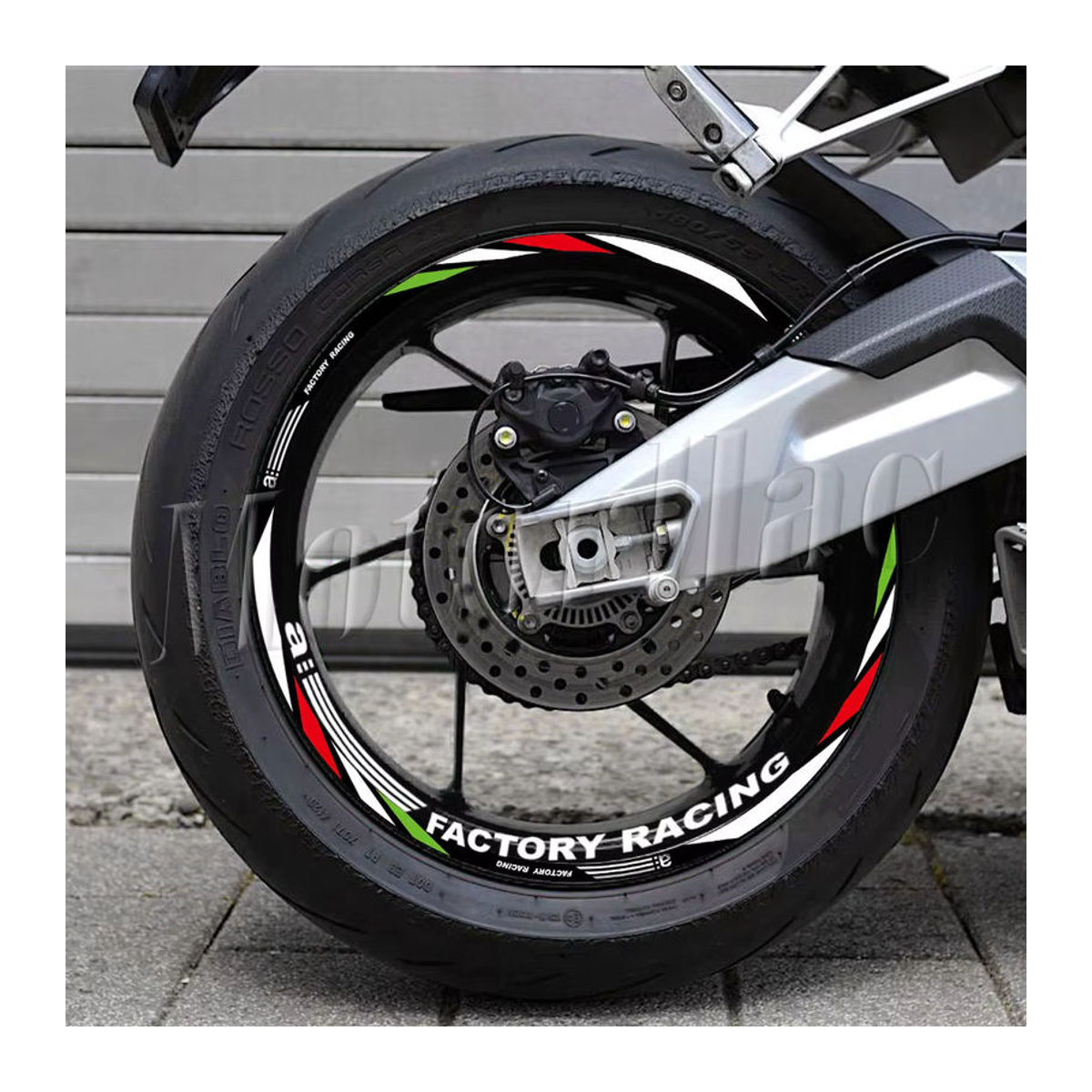 SPEED SPRITE Motorrad Felgenstreifen Aufkleber Silber Mehrfarbig für Aprilia V4 TUONO 1100 RSV4 RS150/250/660 GPR APR Shiver 750 900 17 Zoll - Bild 2