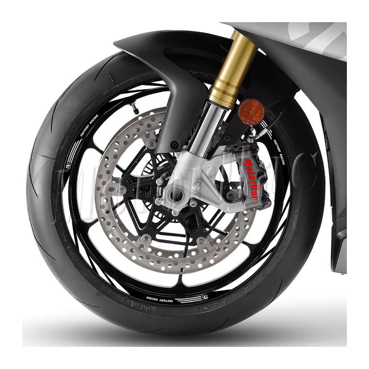 SPEED SPRITE Motorrad Felgenstreifen Aufkleber Silber Mehrfarbig für Aprilia V4 TUONO 1100 RSV4 RS150/250/660 GPR APR Shiver 750 900 17 Zoll - Bild 3
