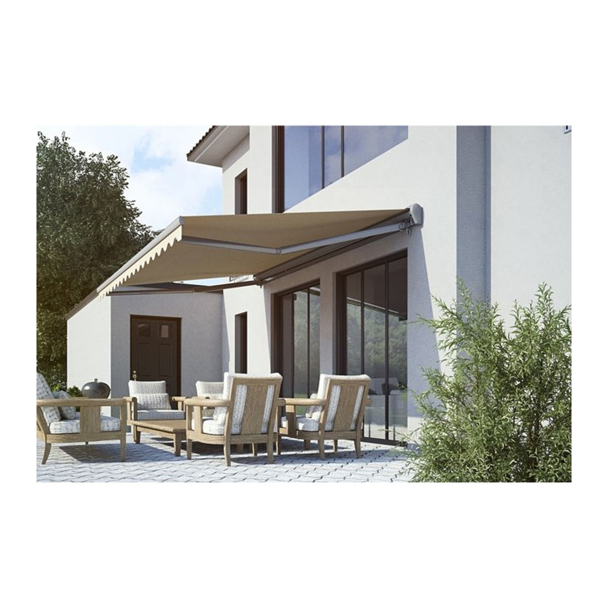 Spettmann Halbkassettenmarkise Sun LED in Anthrazit mit Stoff und Aluminium B/H: 500 x 250 cm - Bild 1