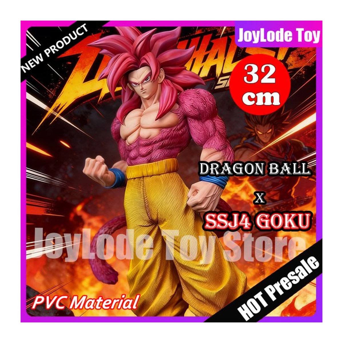 Spielstudio Dragon Ball Anime-Figur Super Saiyan 4 Son Goku PVC-Statue, mehrfarbig, Höhe: 32 cm - Bild 1