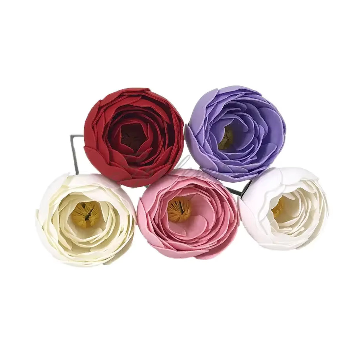 Spilewka Set mit 50 Teerosenköpfen in Mehrfarbig, getrocknete Rosen für DIY Hochzeitssträuße und Valentinstagsgeschenke, Durchmesser: 4 cm - Bild 2
