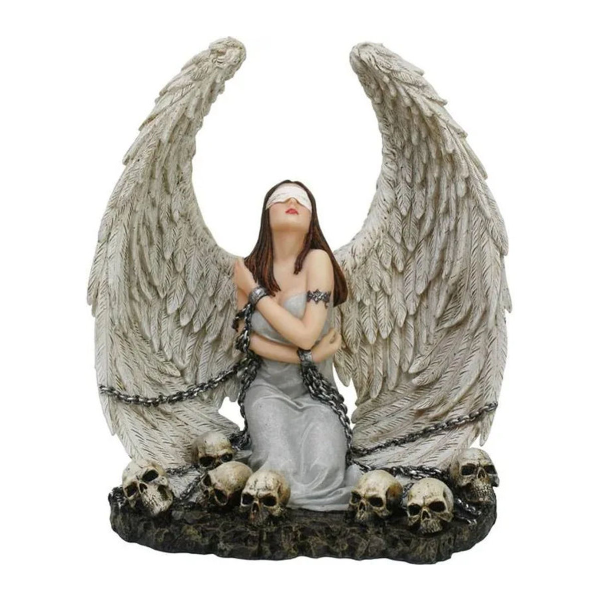 Spiral Direct Captive Spirit Engel Figur aus Kunstharz in Weiß/Schwarz, Höhe: 24 cm, Breite: 14,5 cm, Tiefe: 20,5 cm - Bild 1