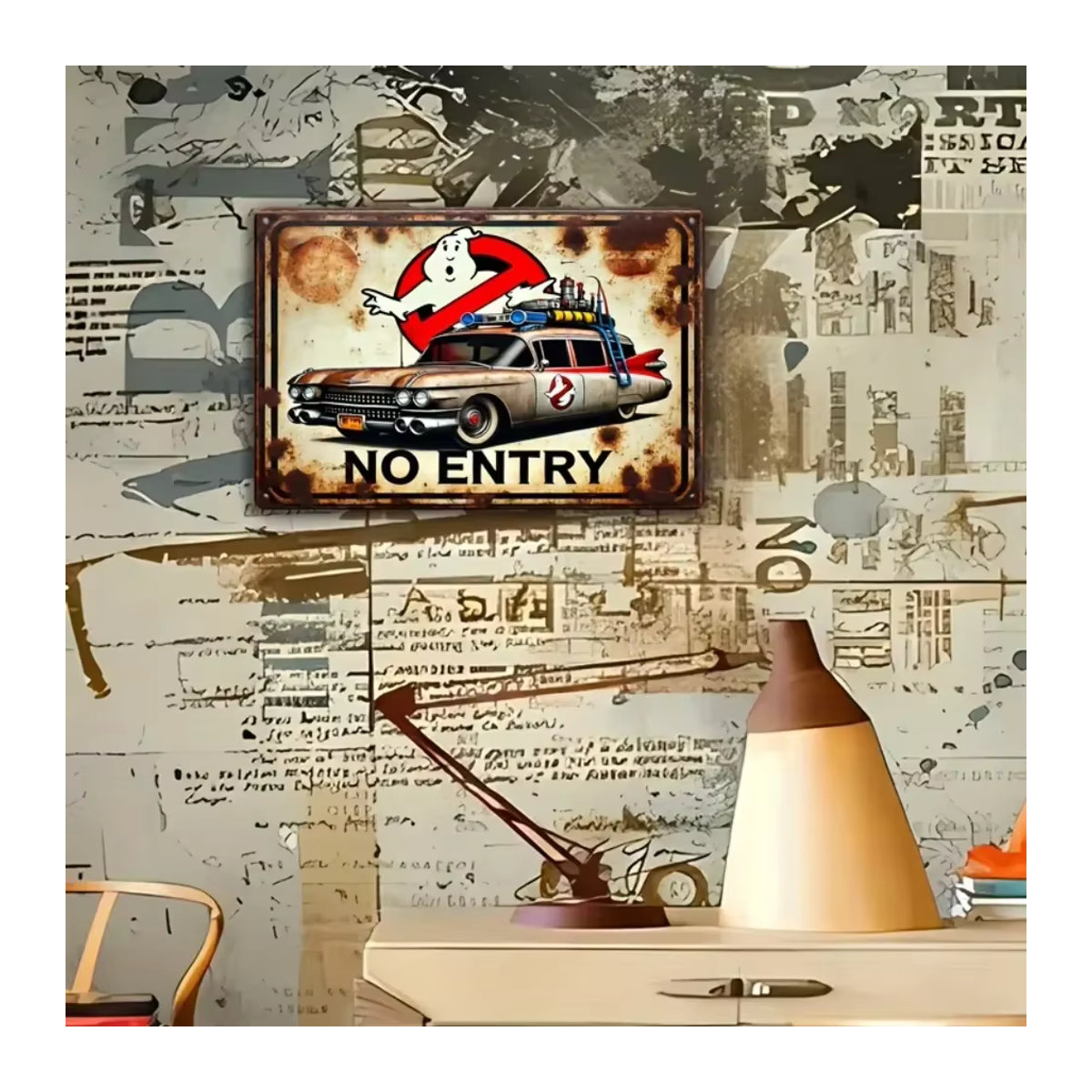 SpiritShine Ghostbusters Metallschild im Vintage-Design, mehrfarbig, B/H: 30 x 30 cm - Bild 3