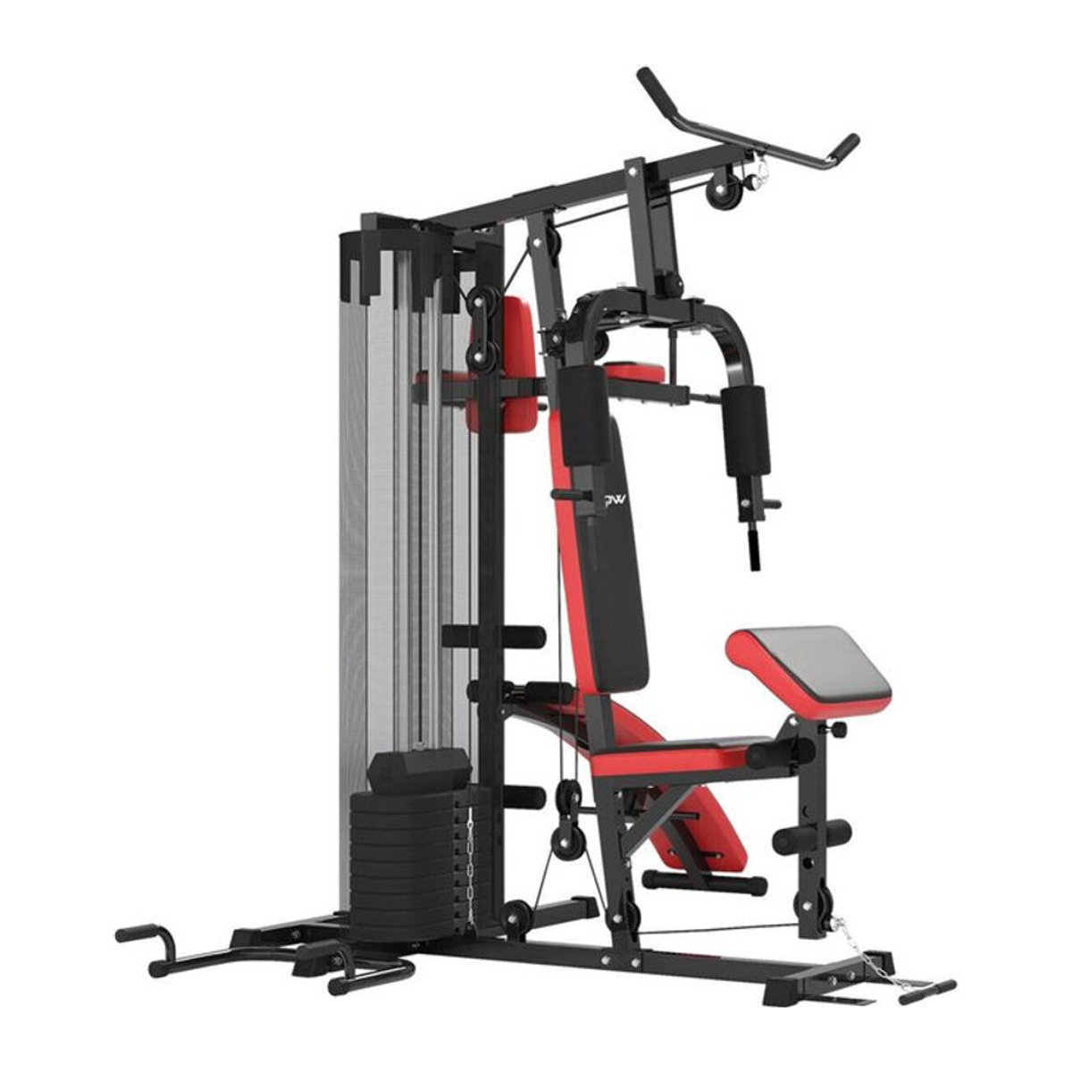 SPORTNOW Multifunktionale Kraftstation mit Butterfly, Latzugstange, Brustpresse und Sit-Up-Bank, Schwarz, B/T/H: 175 x 225 x 200 cm - Bild 3