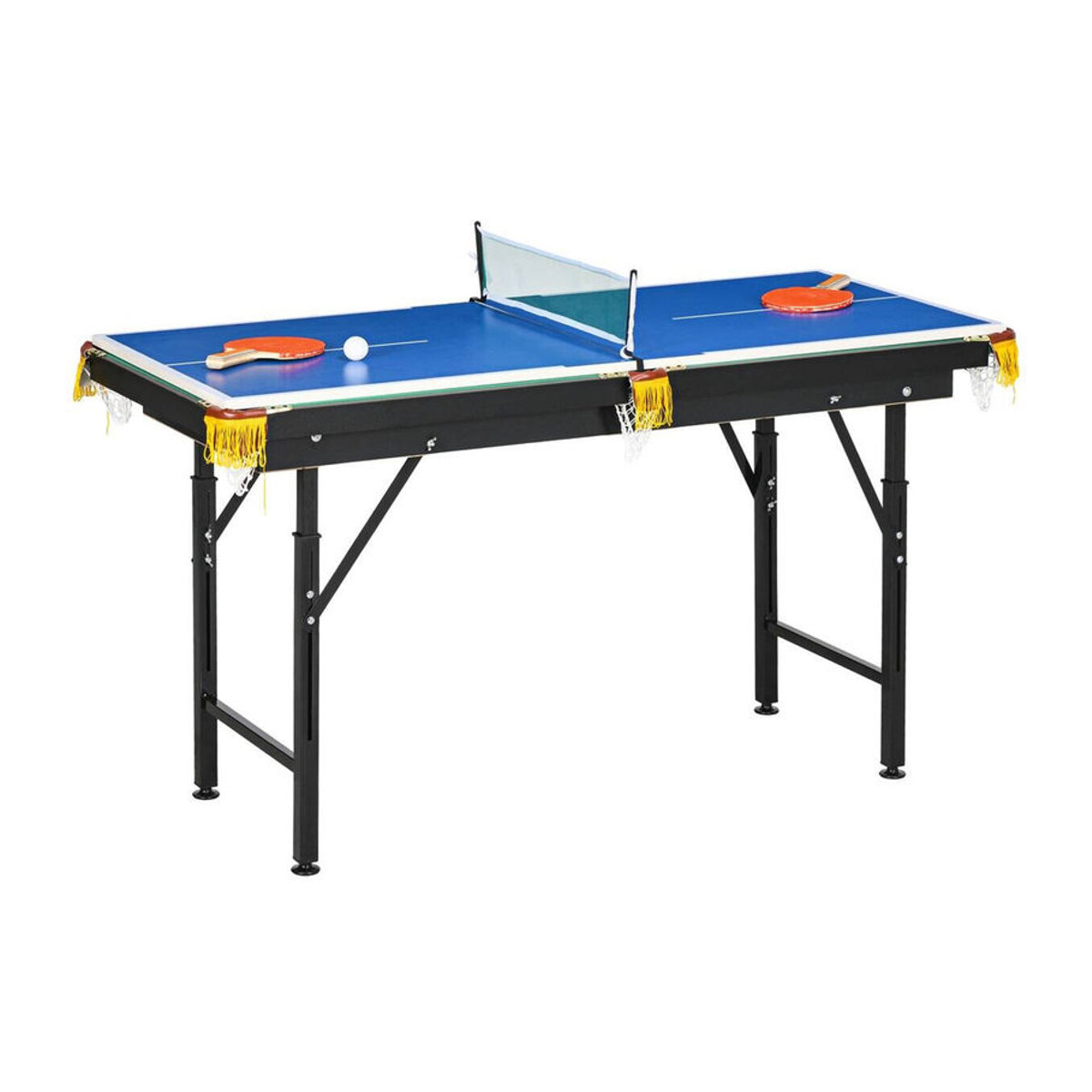 SPORTNOW Multigame Spieletisch 2in1 Multifunktionstisch für Tischtennis und Billard, Stahl, Grün und Blau, B/H/T: 140 x 80 x 63 cm - Bild 4