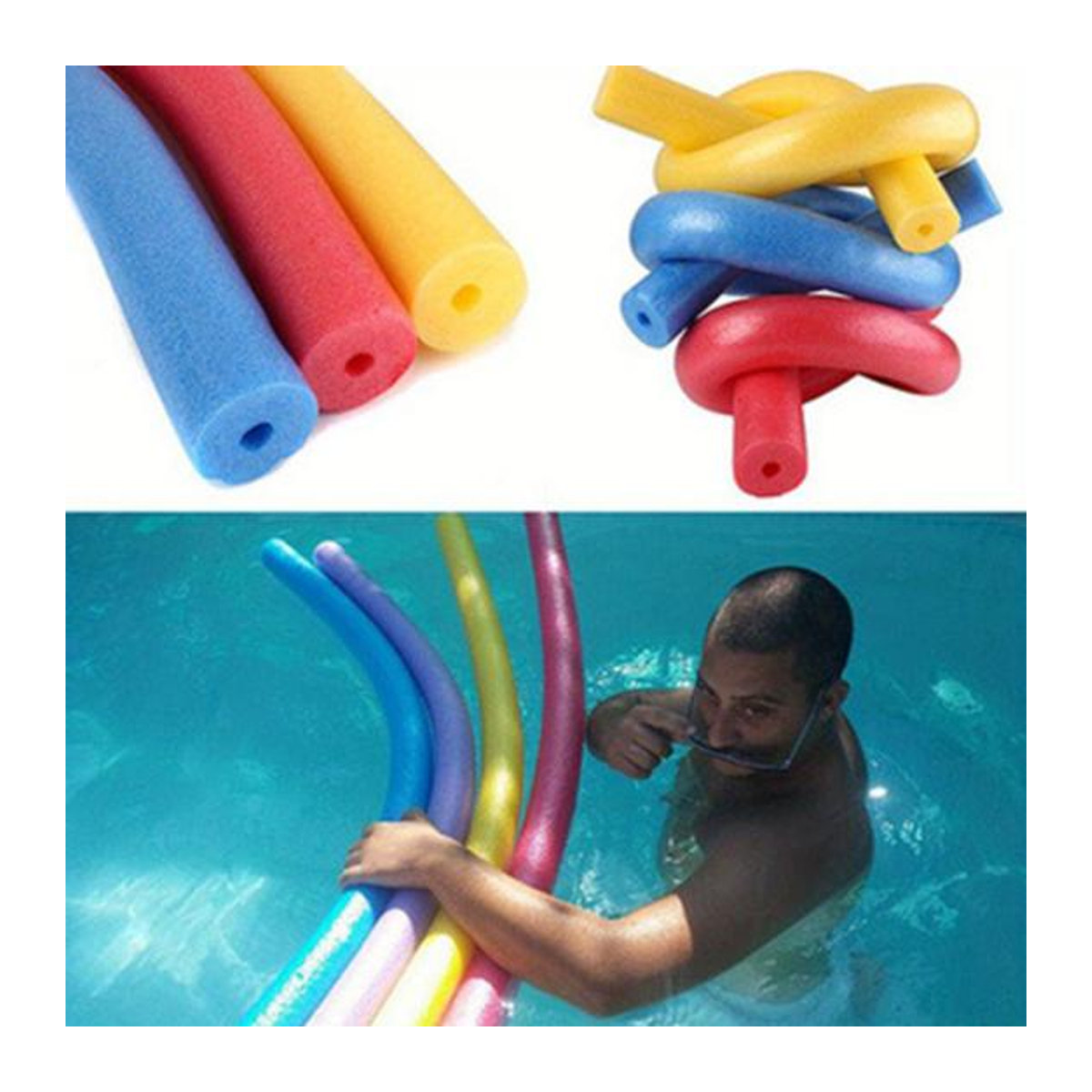 Sports K Schaumstoff-Poolnudeln in Rot für Schwimmtraining und Bastelprojekte - Bild 2