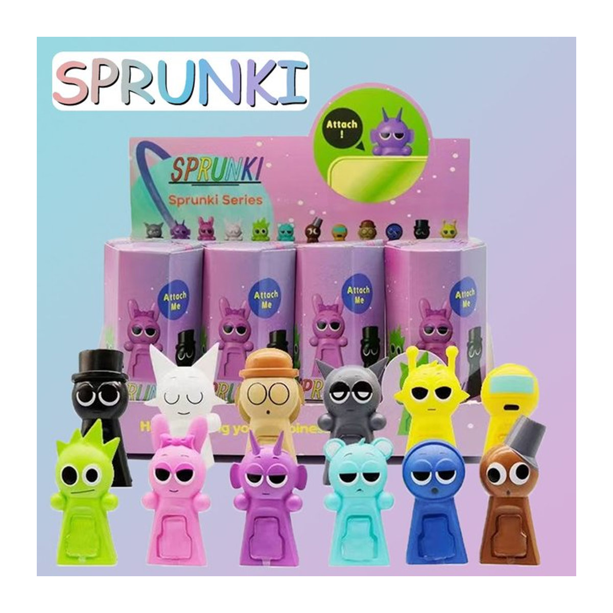 Sprunki Blind Box Action Figuren Set aus PVC mit mehrfarbigen Anime Charakteren als Überraschungspaket - Bild 1