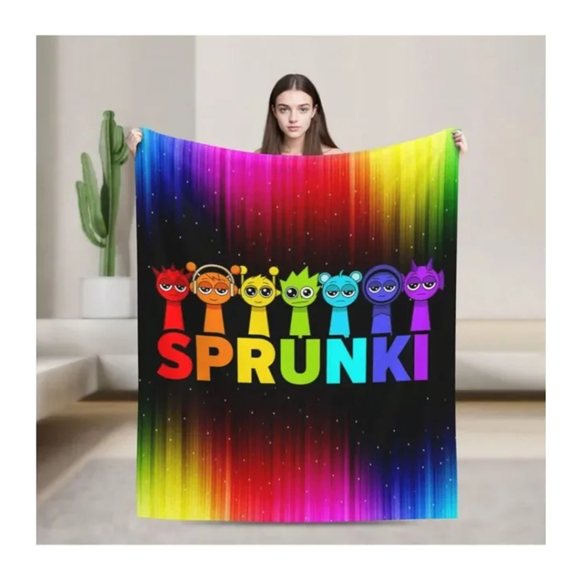 Sprunki Fleece-Überwurfdecke in Mehrfarbig aus ultraweichem Polyester zur Wärmespende - Bild 1