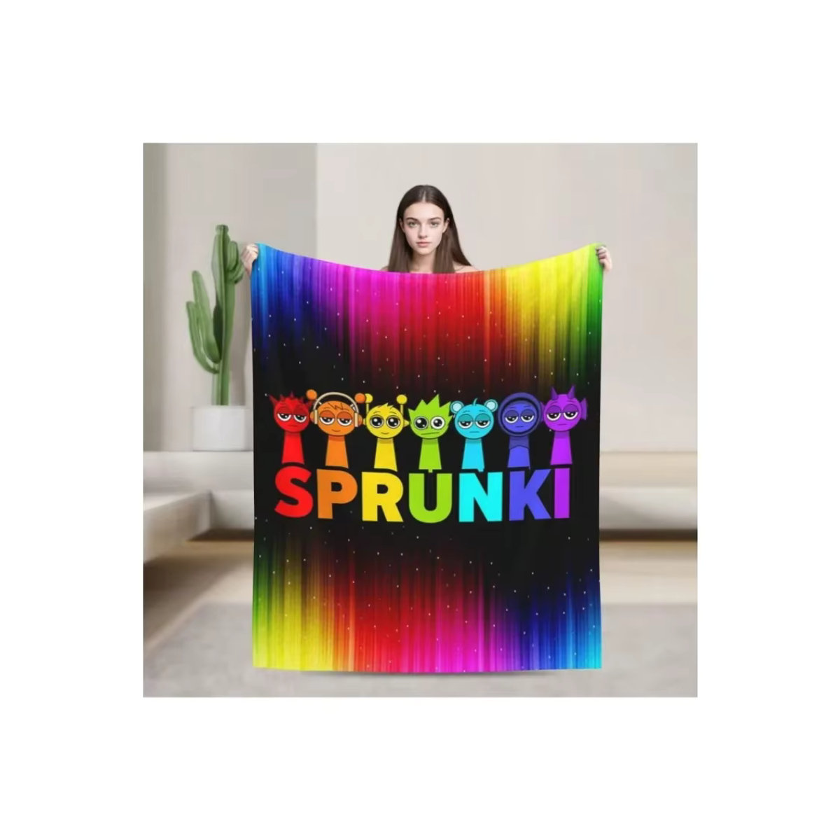 Sprunki Fleece-Überwurfdecke in Mehrfarbig aus ultraweichem Polyester zur Wärmespende - Bild 2