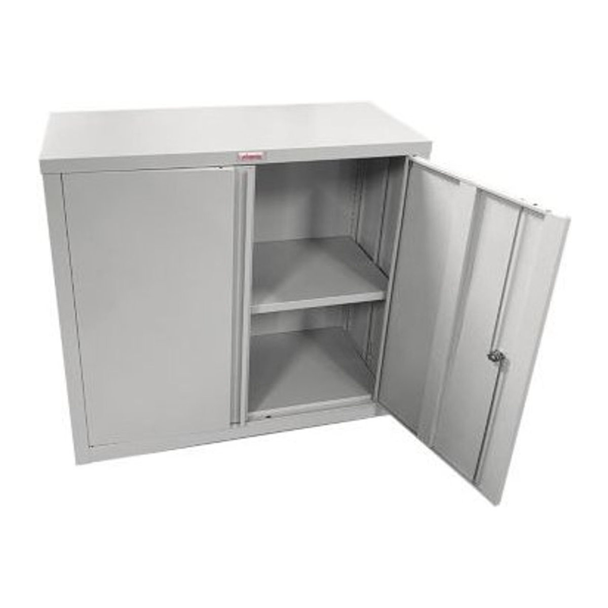 Stahlschrank Phoenix SCF0891GGK mit Drehtüren und 1 Fachboden, Grau, B: 91,5 cm, T: 37 cm, H: 83 cm - Bild 1