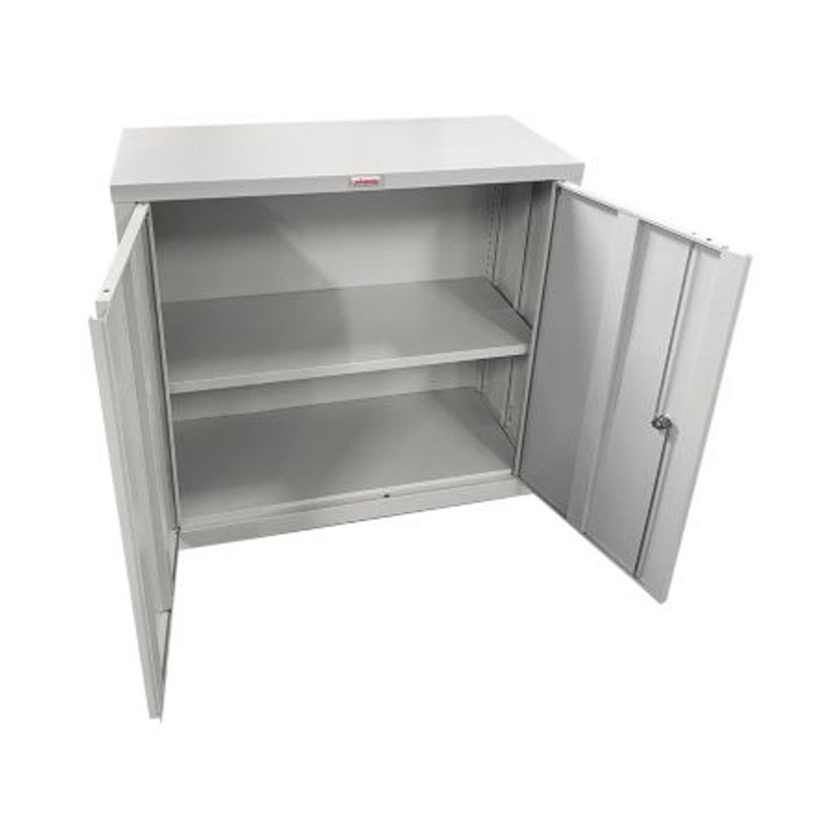 Stahlschrank Phoenix SCF0891GGK mit Drehtüren und 1 Fachboden, Grau, B: 91,5 cm, T: 37 cm, H: 83 cm - Bild 2