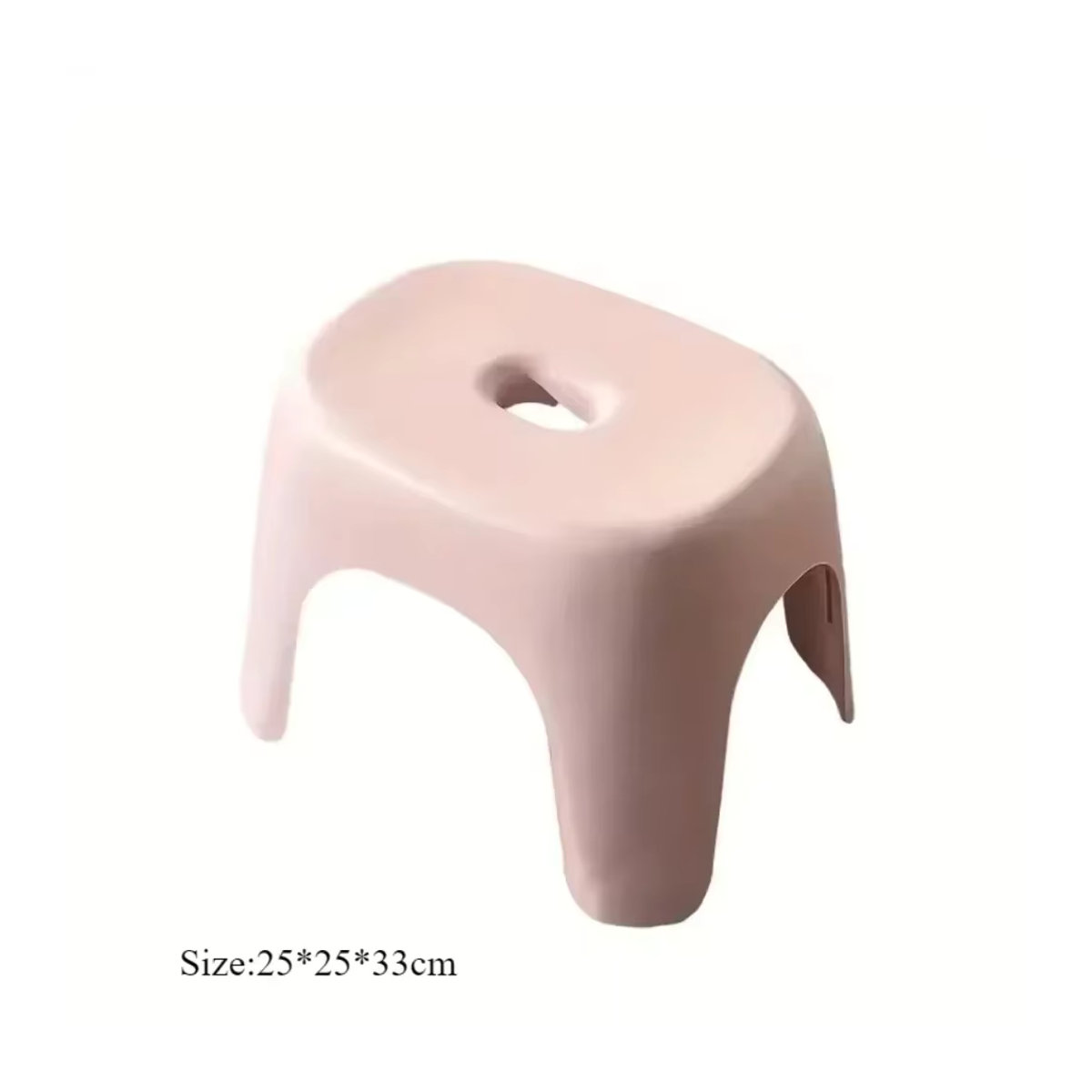 Stapelbarer Kunststoffhocker von LIUSHADUOLA in Pink und Weiß, multifunktionaler und tragbarer Hocker für den Haushalt - Bild 5