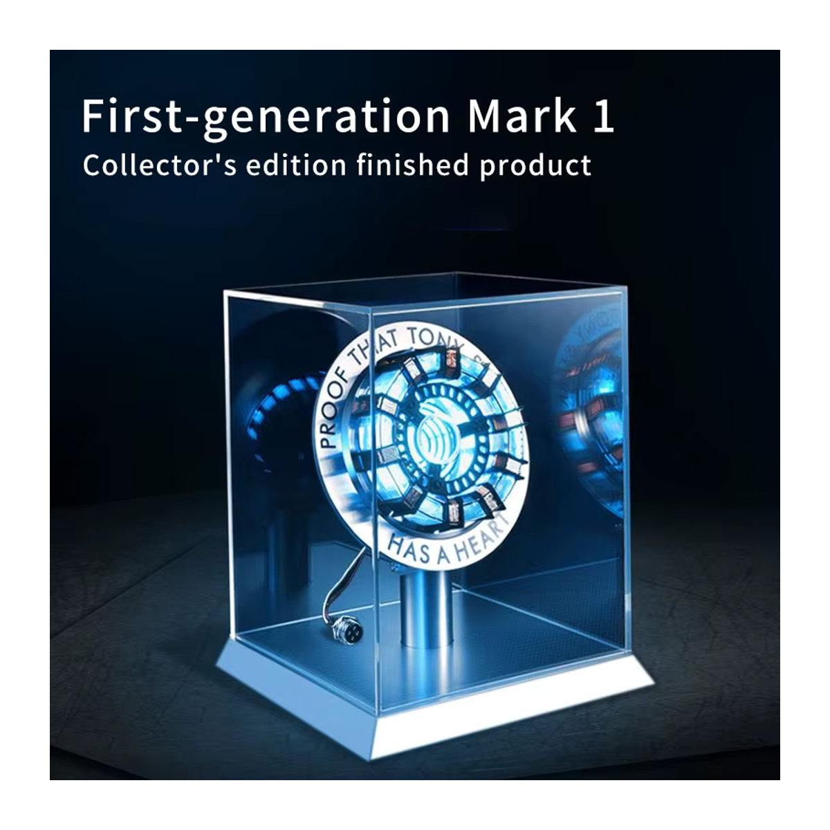 Stark MK1 USB-LED-Tischlampe aus Metalllegierung mit Sprachsteuerung in Blau und Silber, Höhe: 18 cm - Bild 3