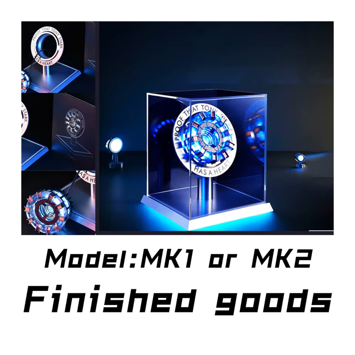 Stark MK1 USB-LED-Tischlampe aus Metalllegierung mit Sprachsteuerung in Blau und Silber, Höhe: 18 cm - Bild 5