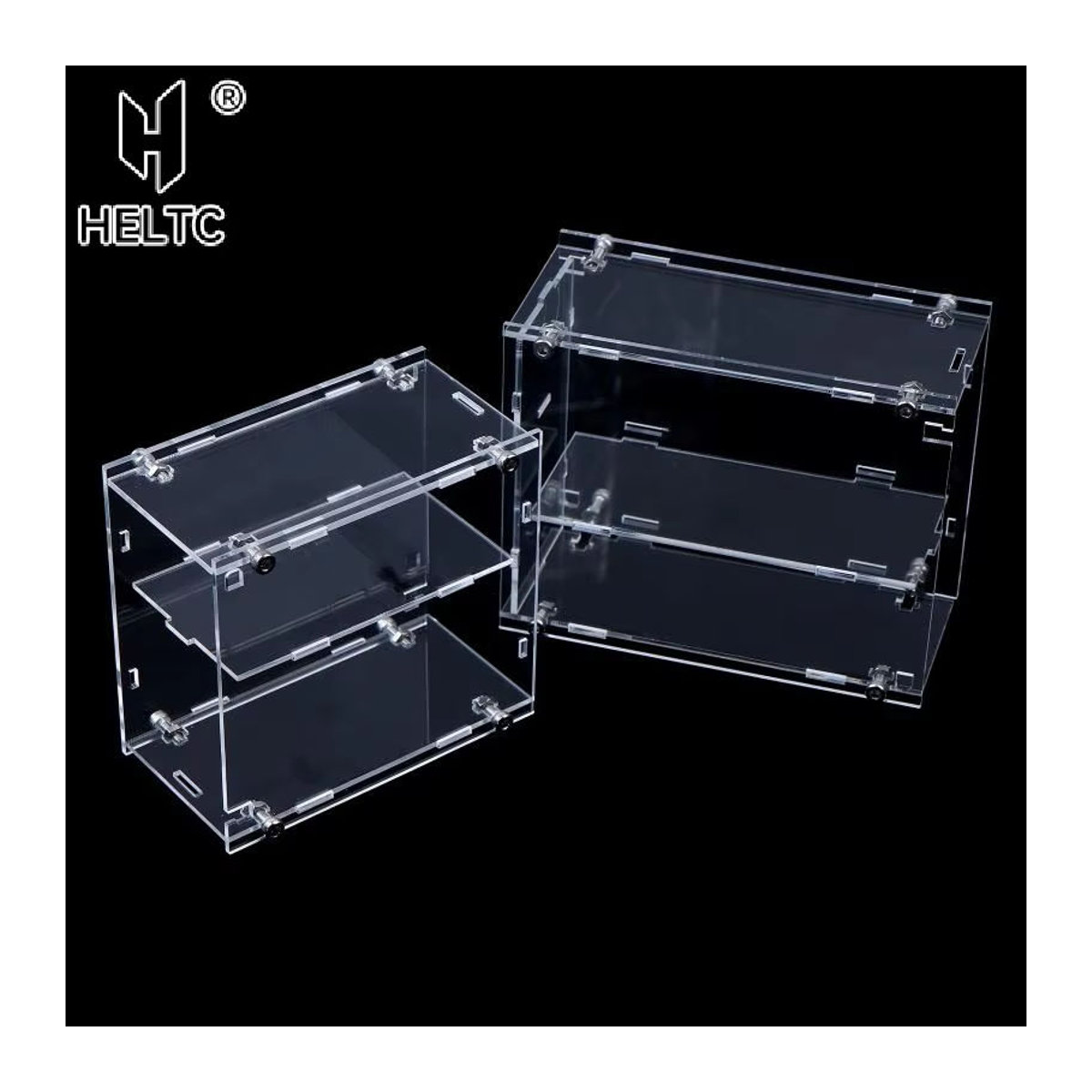 Staubdichte Acryl-Vitrine von HELTC für 1/64 Modellautos, transparent, rechteckig - Bild 3