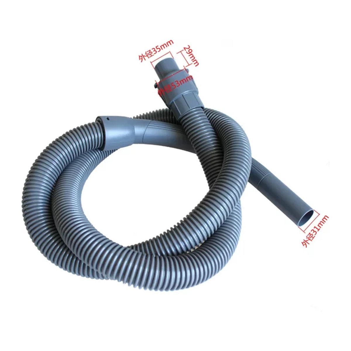 Staubsauger Konverter Rohr für Philips Karcher Electrolux Midea mit 35mm auf 32mm Adapter in Grau - Bild 1