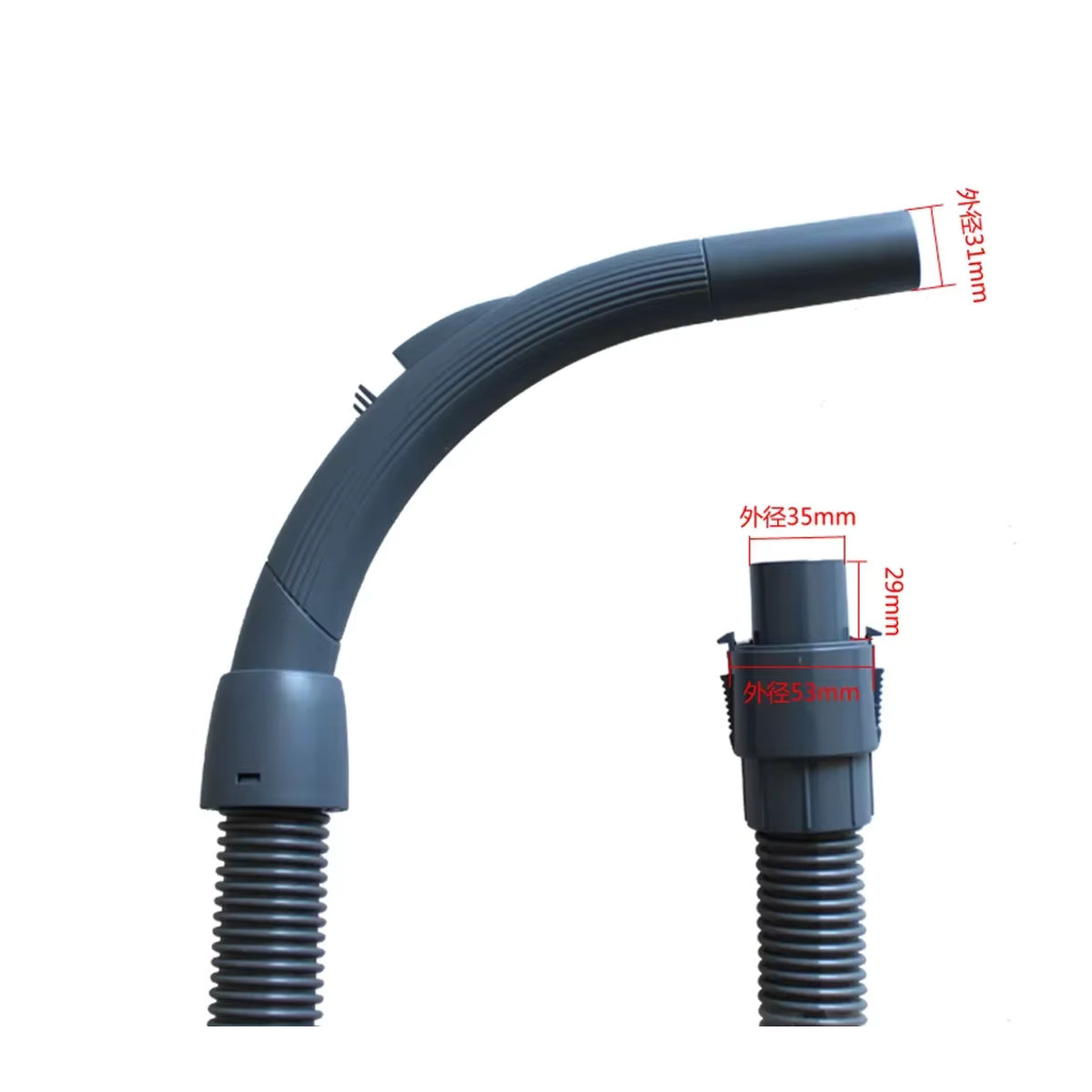 Staubsauger Konverter Rohr für Philips Karcher Electrolux Midea mit 35mm auf 32mm Adapter in Grau - Bild 4