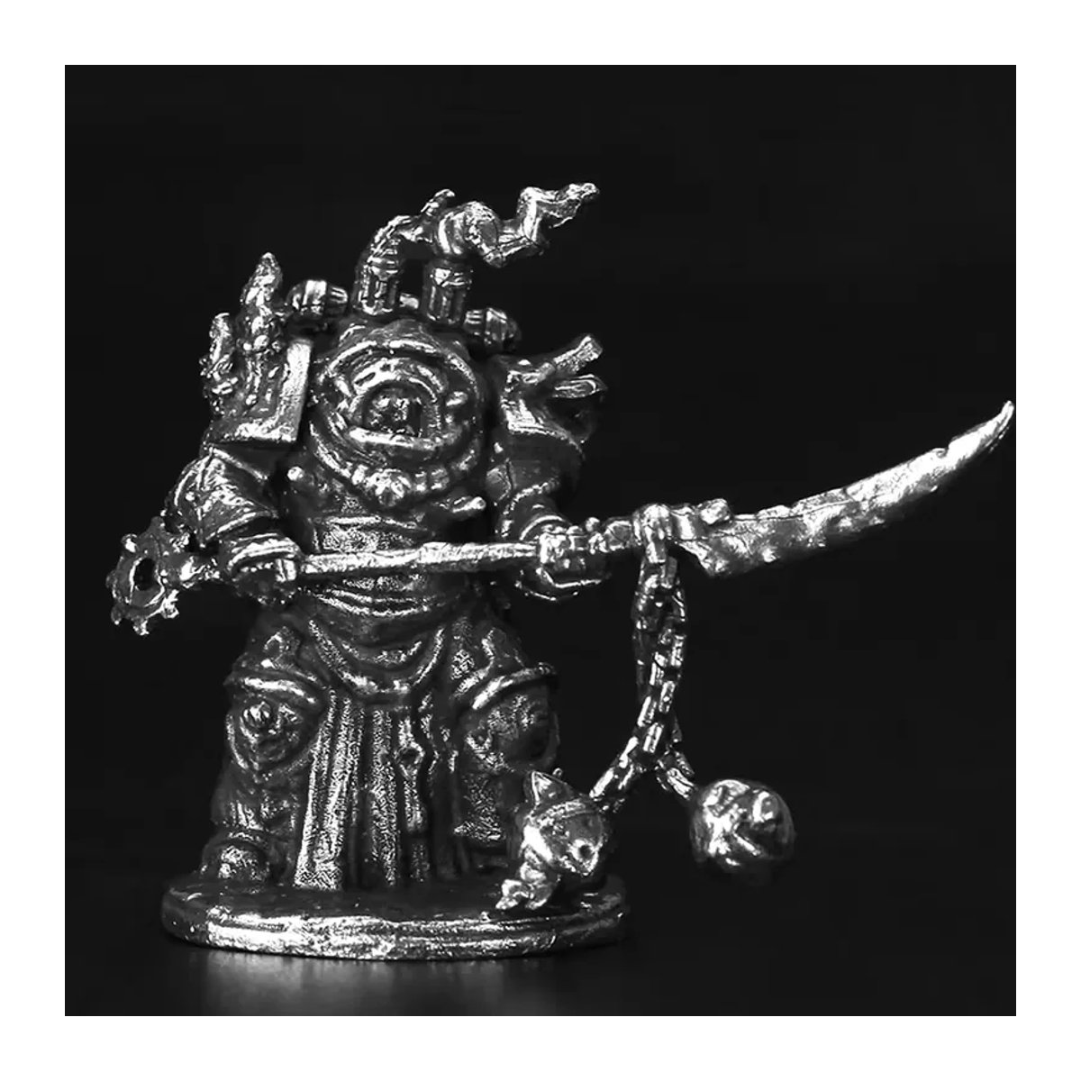 Steampunk Red Pilgrim Soldat Metall Actionfigur in Rot und Silber als Miniatur-Modell für Brettspiele und Dekoration - Bild 2