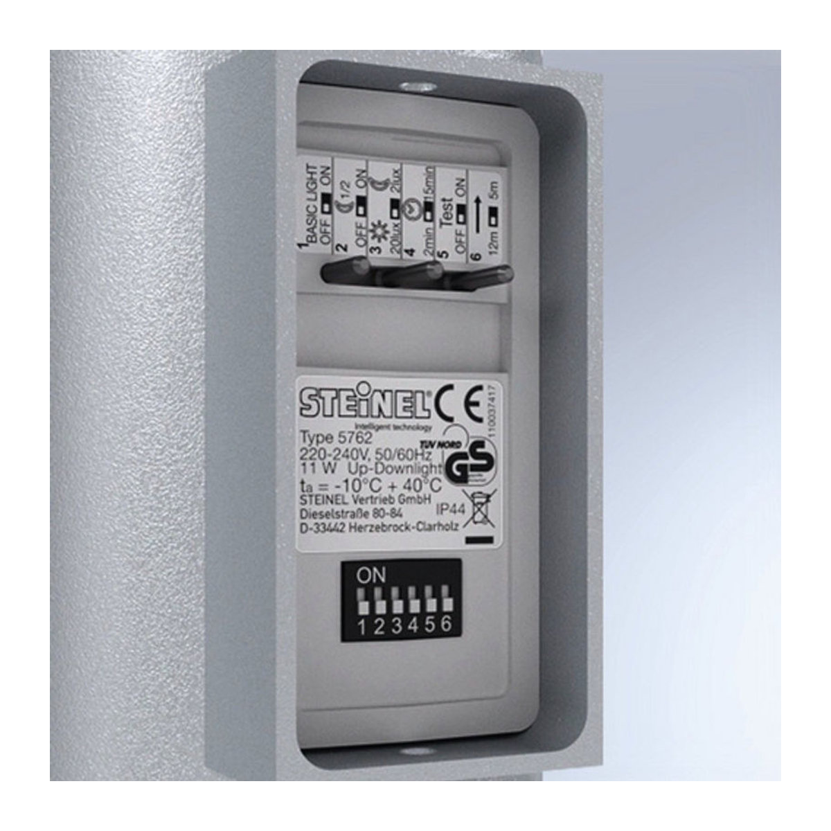 Steinel LED Außenwandleuchte L 910 mit Bewegungsmelder, 9,8 W, Silber/Weiß - Bild 2