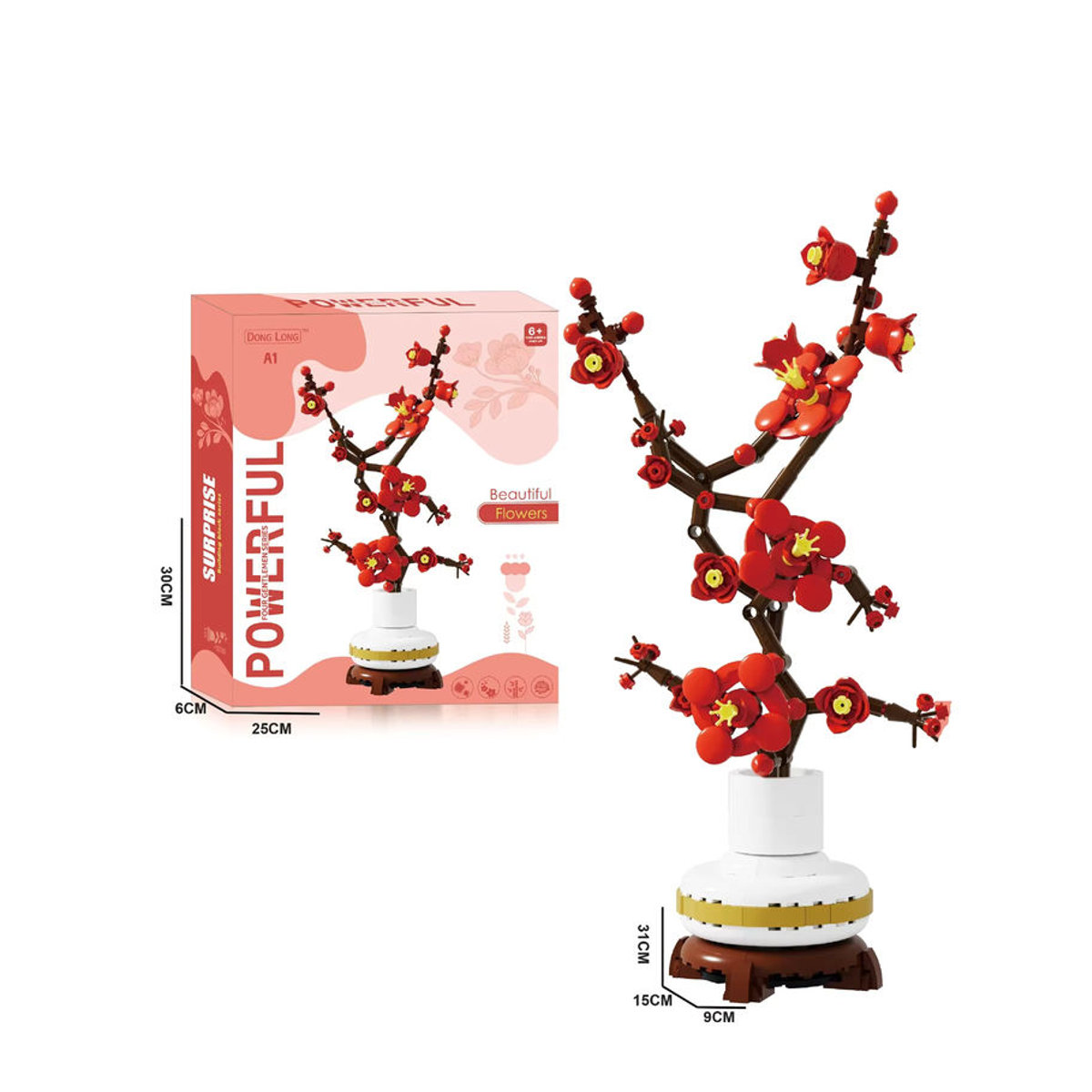 Stemedu Buntes Blumen-Baustein Set als Dekorative Pflanze aus Kunststoff für Kinder - Bild 3