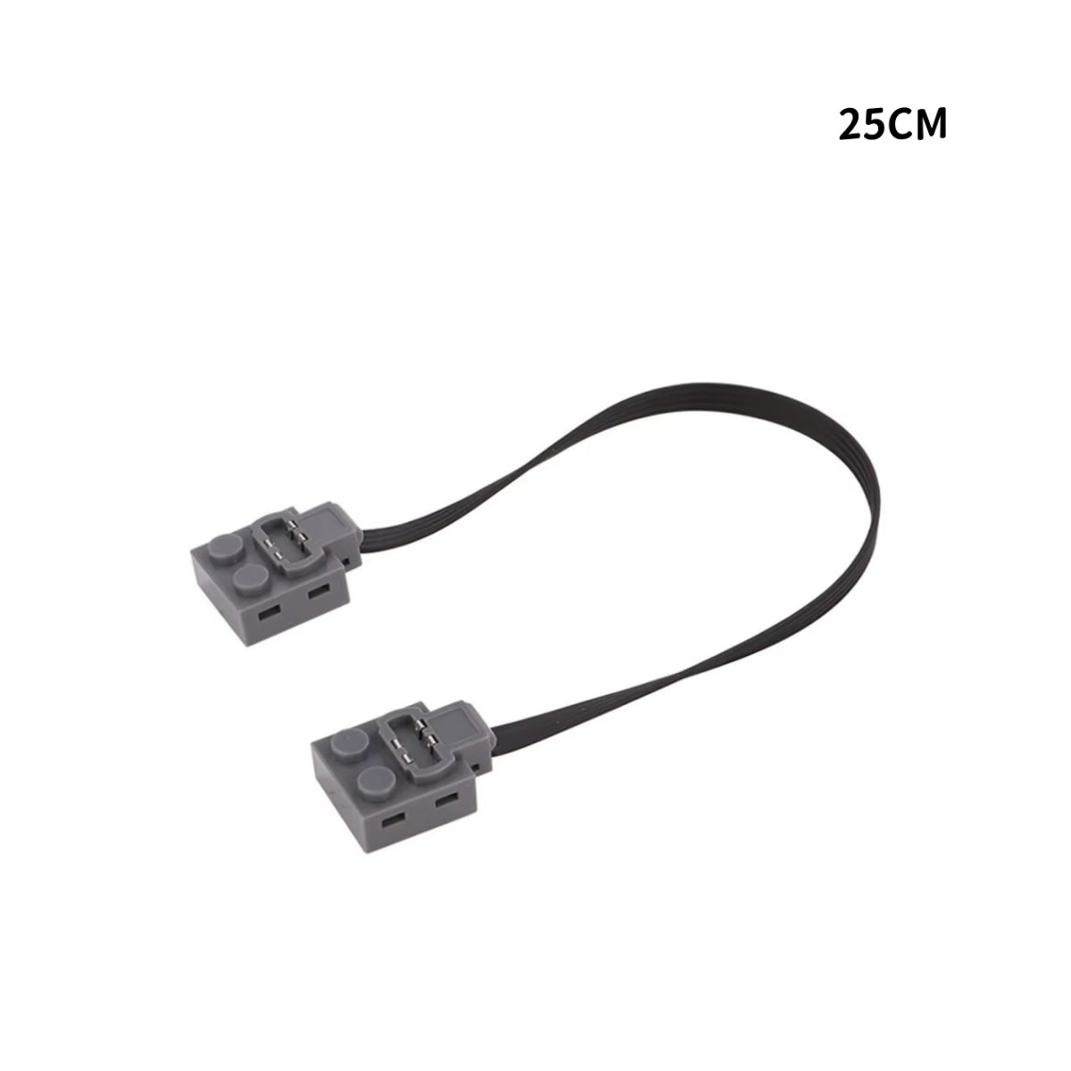 stemedu MOC Verlängerungsdraht Schwarz, 25 cm Länge, kompatibel mit Ziegeln für MOC Power Funktionen, Servo Motoren und IR Fernbedienung Empfänger - Bild 2