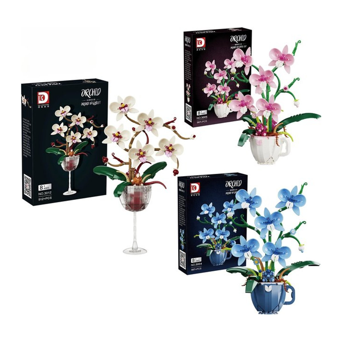 Stemedu Orchideen Blumen Bouquet Bausteine Set – Mehrfarbiges DIY Modell aus Kunststoff für Kinder und Dekoration - Bild 1
