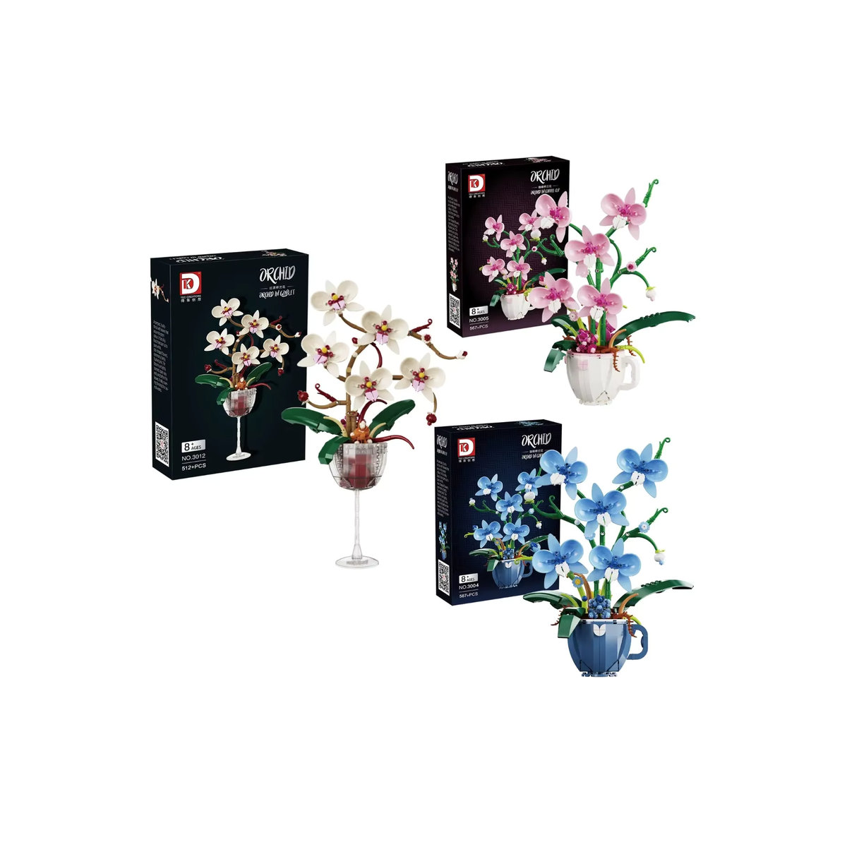 Stemedu Orchideen Blumen Bouquet Bausteine Set – Mehrfarbiges DIY Modell aus Kunststoff für Kinder und Dekoration - Bild 3