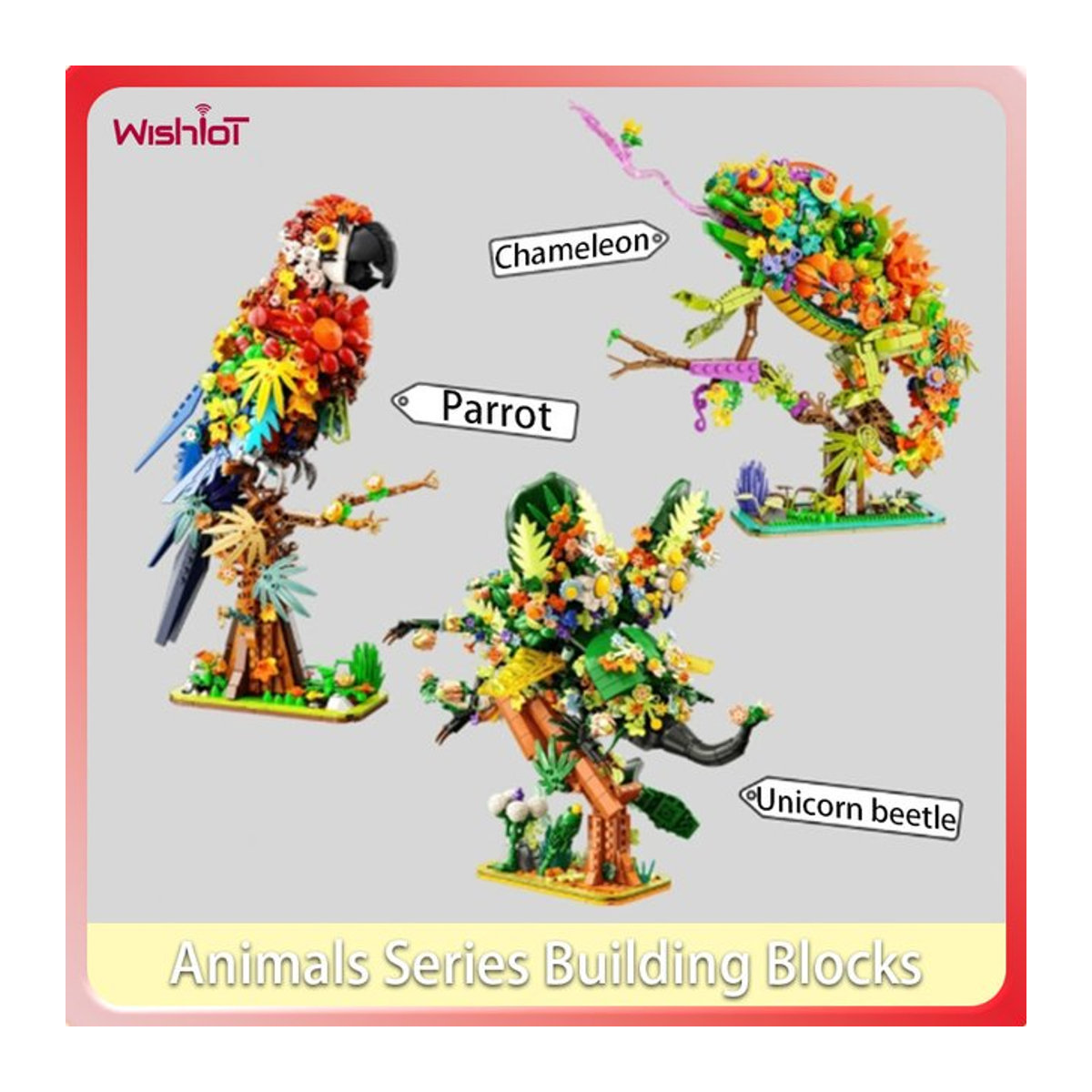 stemedu Papagei Modell Bausteine Montage Kit mit 1100 Teilen in Mehrfarbig als kreatives DIY Geschenk und Dekoration - Bild 1