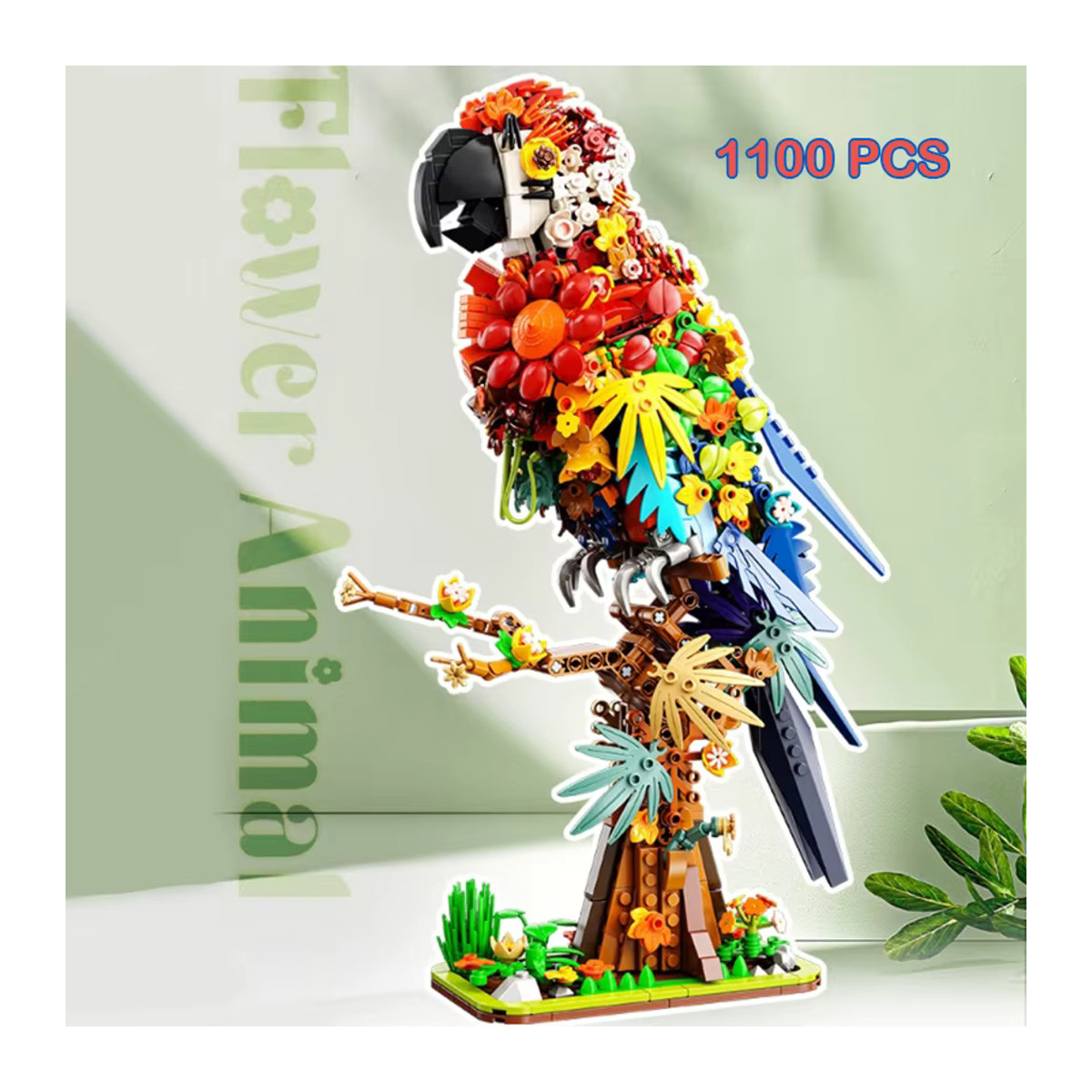 stemedu Papagei Modell Bausteine Montage Kit mit 1100 Teilen in Mehrfarbig als kreatives DIY Geschenk und Dekoration - Bild 2