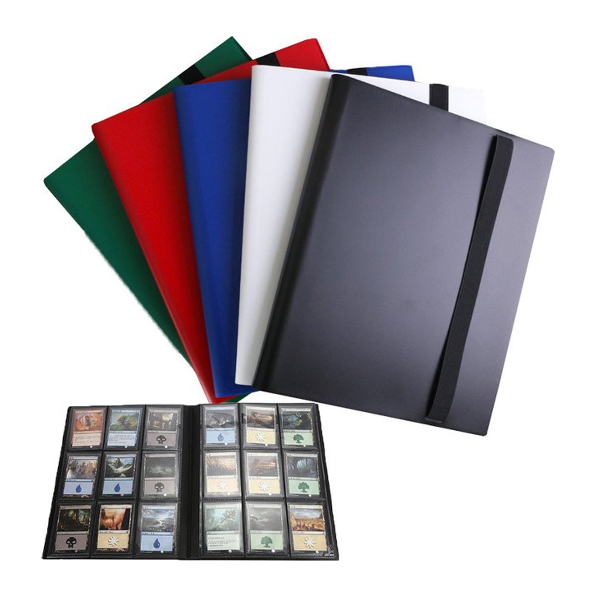 STERN Fotoalbum zur Aufbewahrung von Fotos und kleinen Karten mit 160 bis 540 Gittern in Blau oder Bunt im minimalistischen Design - Bild 1