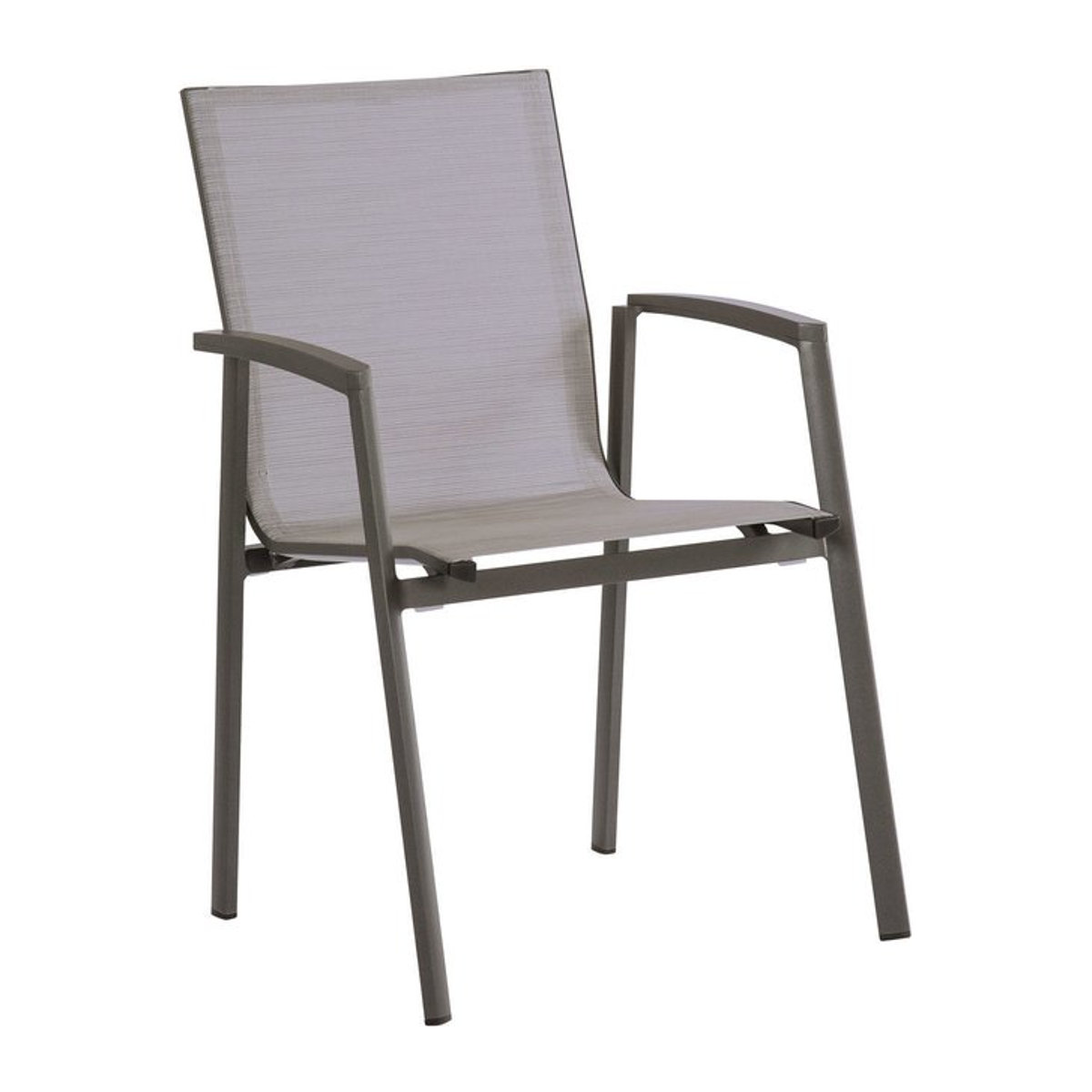 Stern New Top Stapelsessel aus Aluminium und Textil, Anthrazit/Silber, B/T/H: 65 x 57 x 89 cm - Bild 1
