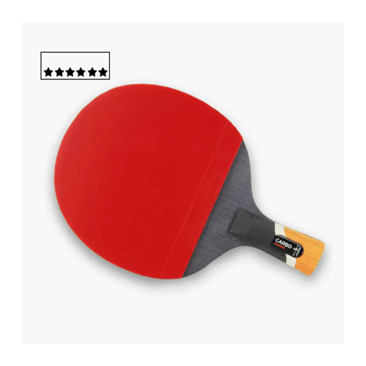 Stiga 6-Sterne-Tischtennisschläger mit doppeltem Noppen-Gummi in Rot inklusive Abdeckung - Bild 3