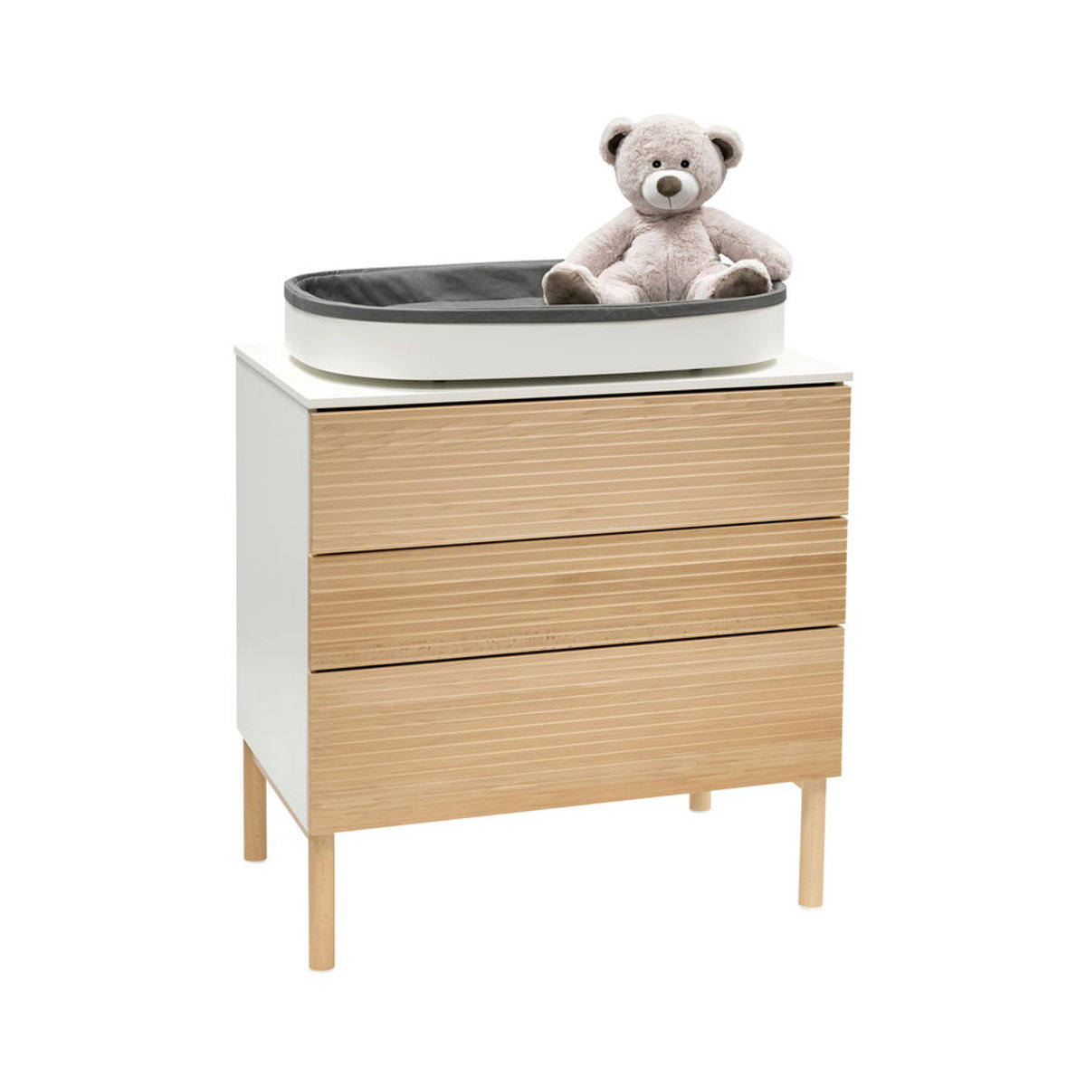 Stokke Sleepi Wickelaufsatz Changer für Kommode in Weiß und Grau - Bild 3