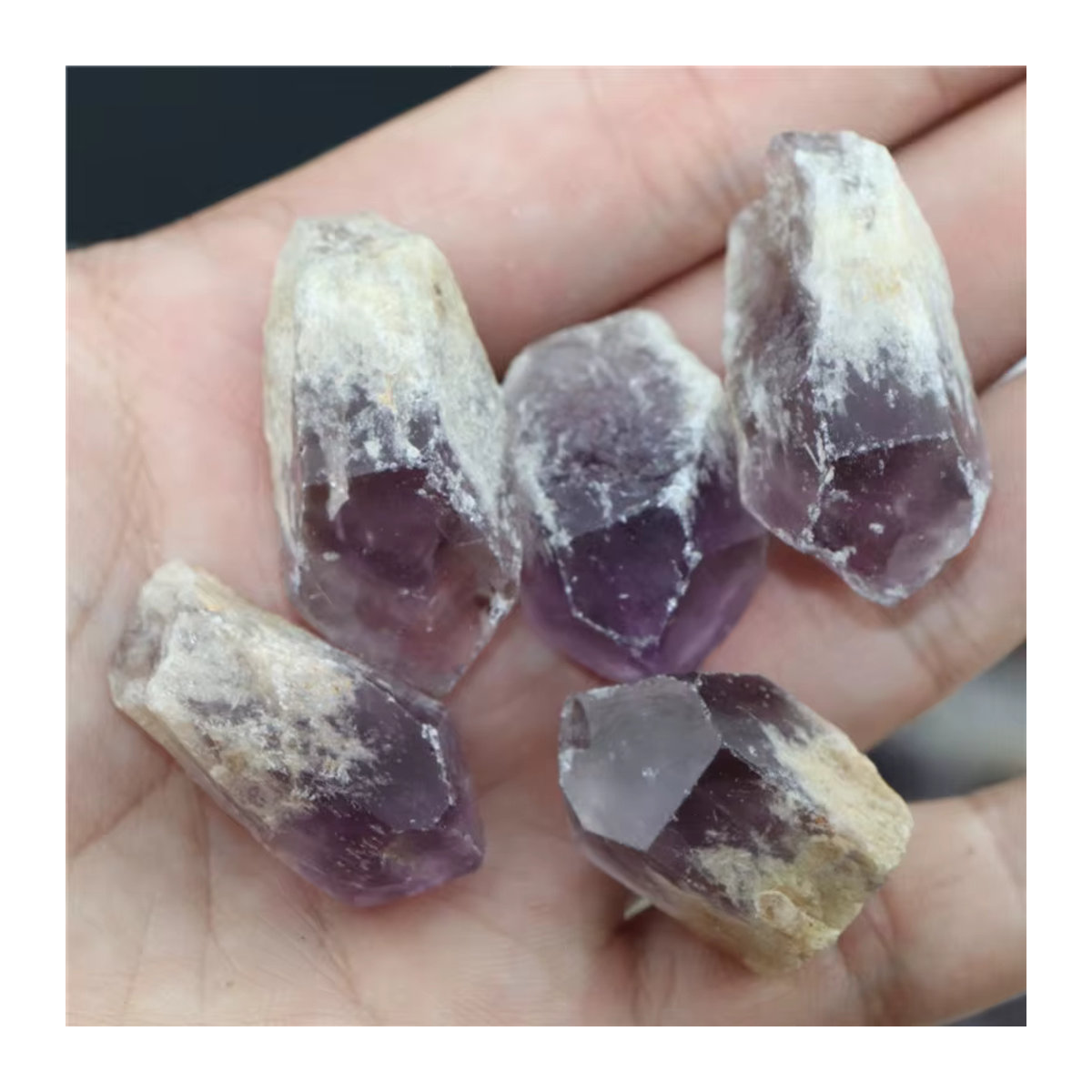 Stone Brothers Amethyst Kristall Chips lila, 100 g unregelmäßige getrommelte Steine für Schmuckherstellung und Dekoration - Bild 3