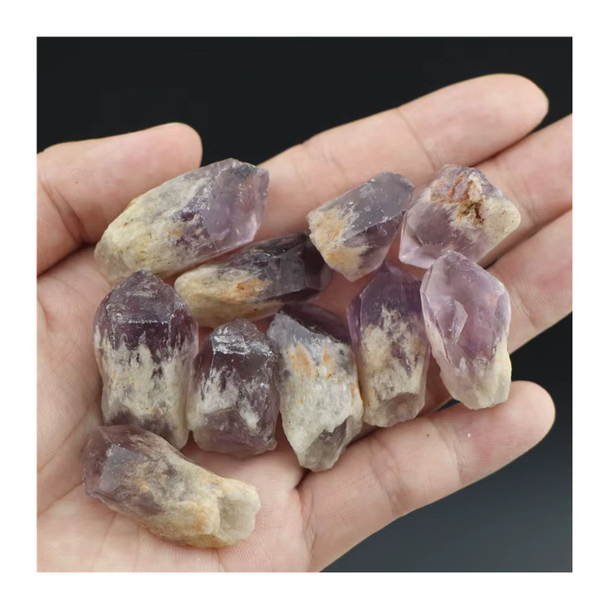 Stone Brothers Amethyst Kristall Chips lila, 100 g unregelmäßige getrommelte Steine für Schmuckherstellung und Dekoration - Bild 5
