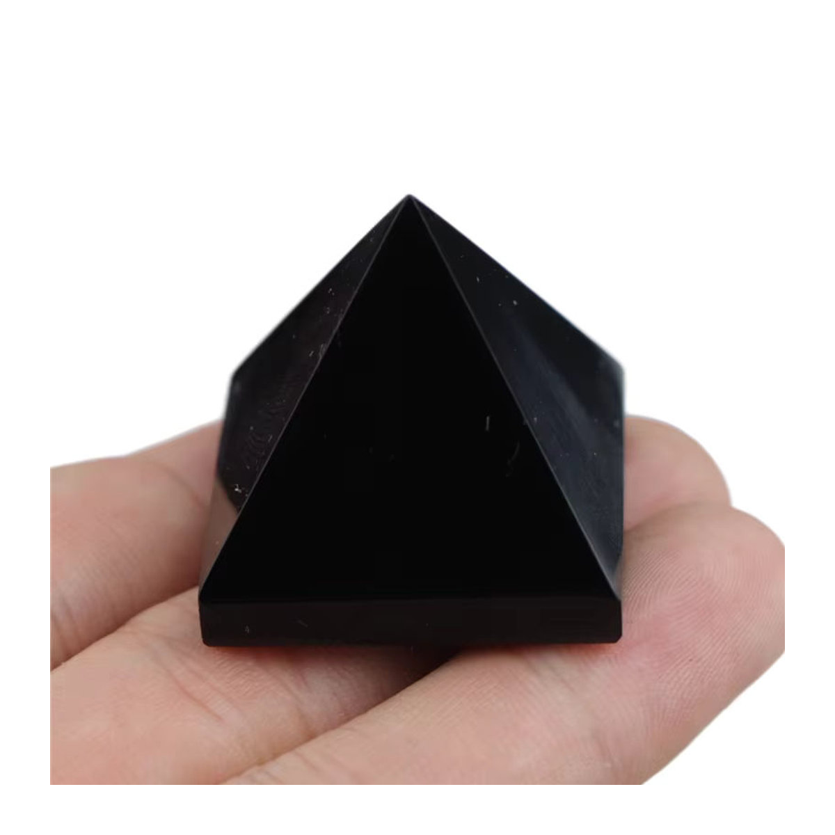 Stone Brothers Heilende Pyramide aus schwarzem natürlichem Obsidian Quarz zur Dekoration für dein Zuhause oder dein Büro - Bild 5