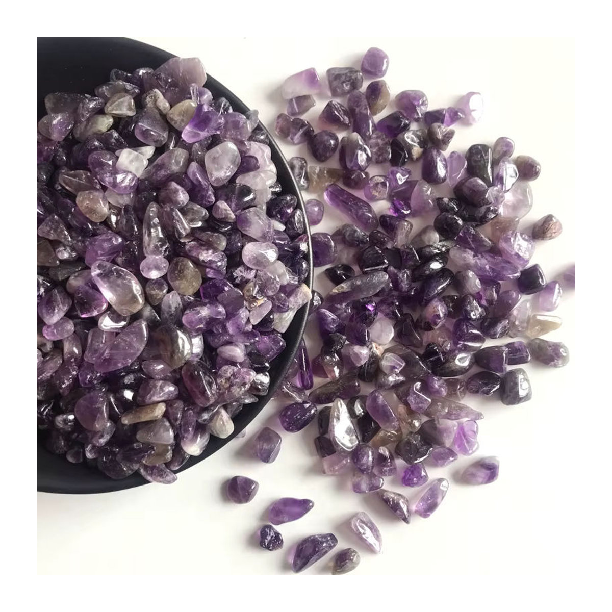STONE BROTHERS Natürlicher Amethyst Pulver in Lila, 5-8mm Kristallkies zur Dekoration von Aquarium und Bonsai, 100g - Bild 4