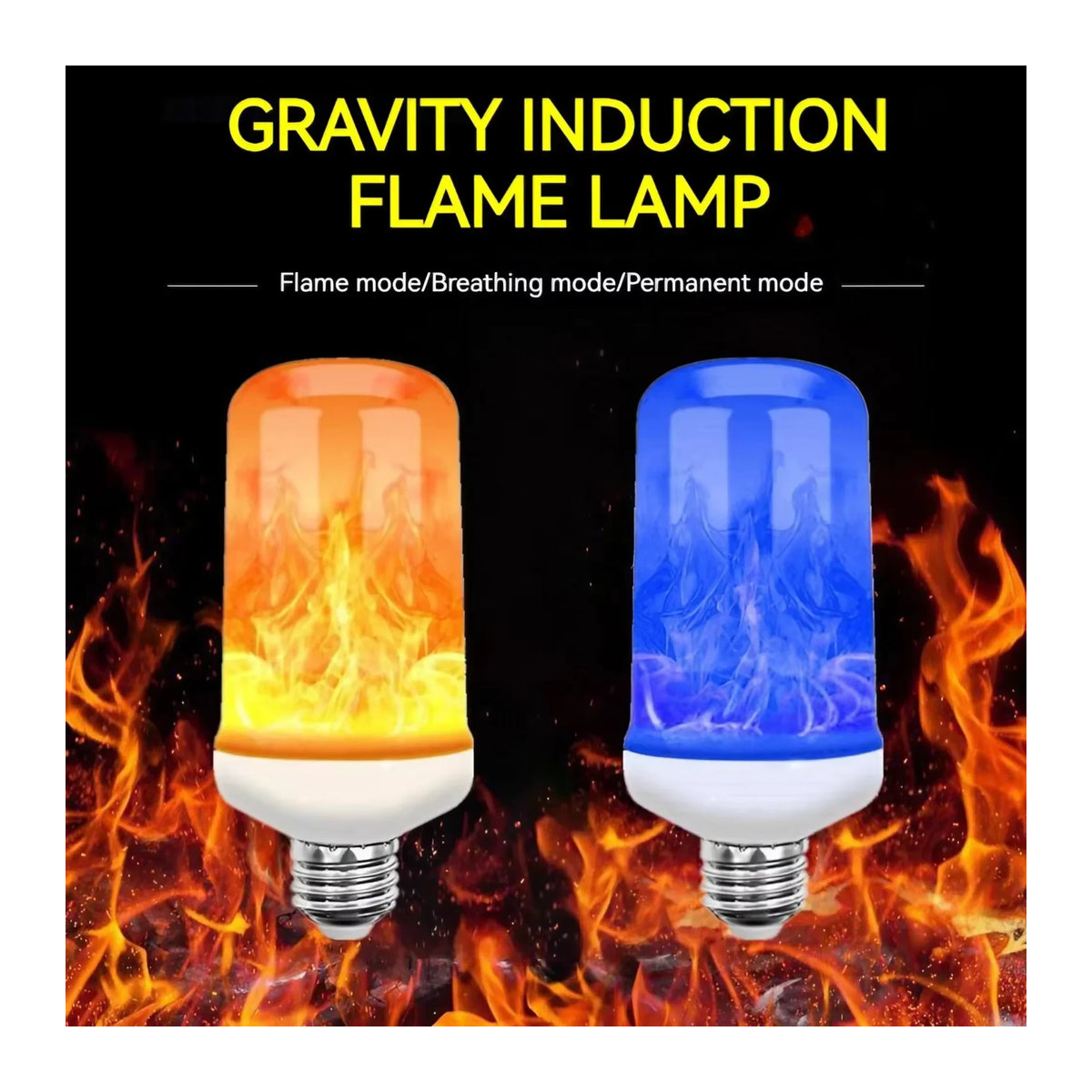 Stonego LED Flammen Effekt Licht mit E27 Sockel 5W in Bunt - Bild 4